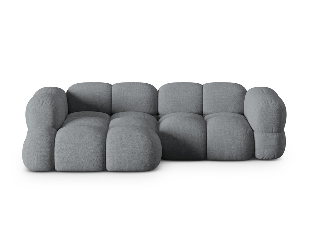 Left-facing 3-seater corner sofa LORETTO gray-blue