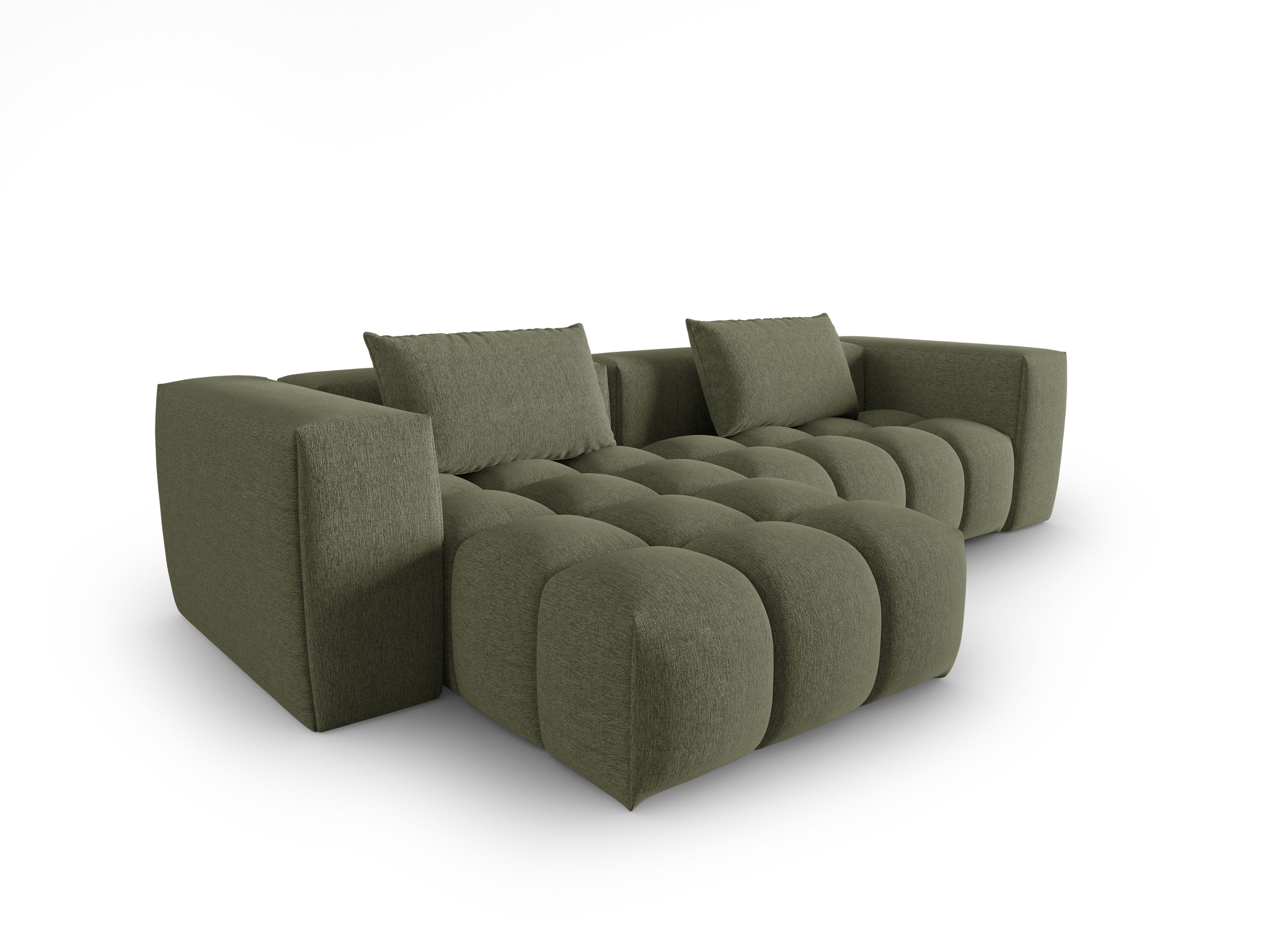 Narożnik 3-osobowy lewostronny VERONA oliwkowy – Cosmopolitan Design