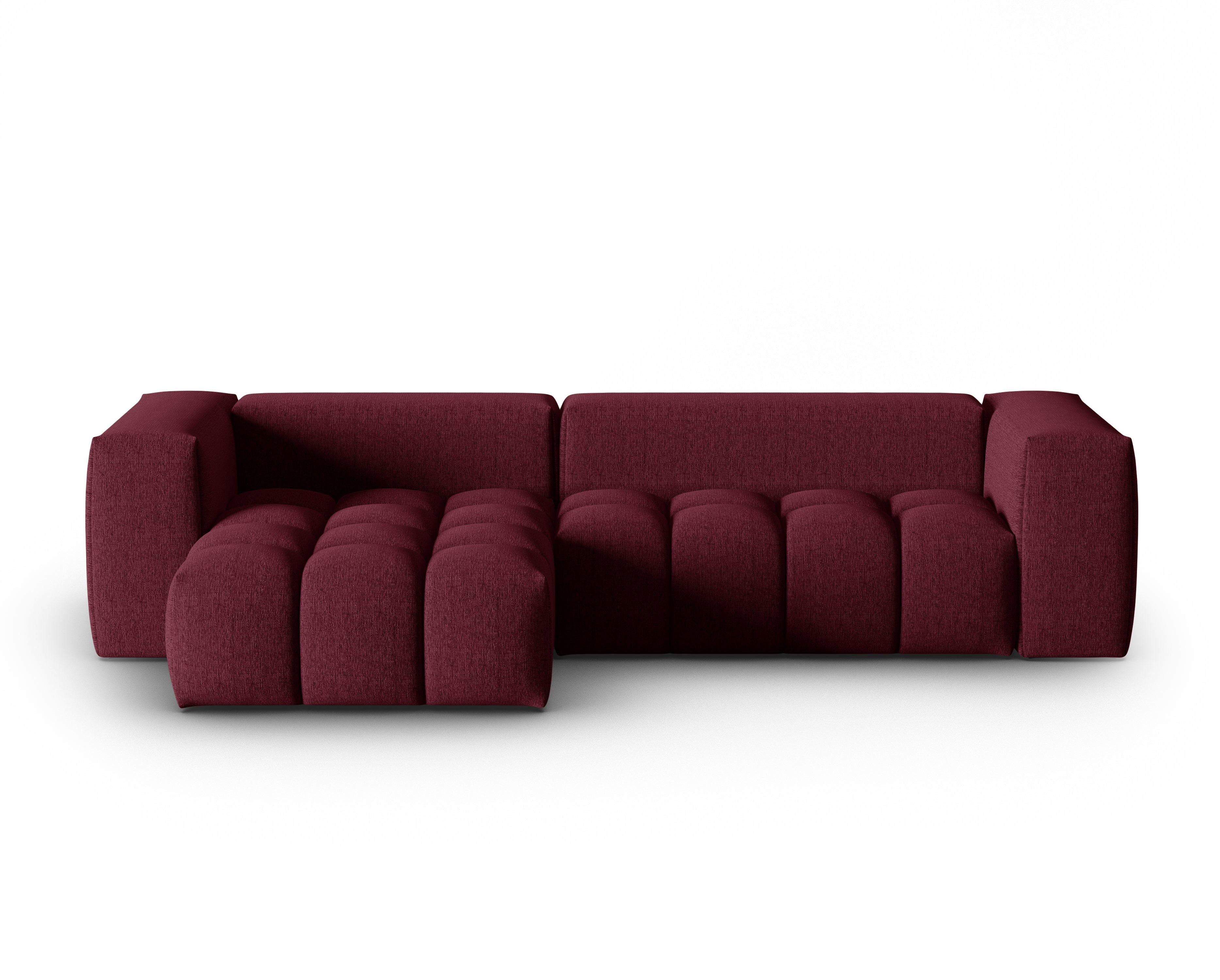 Narożnik 3-osobowy lewostronny VERONA burgundowy – Cosmopolitan Design