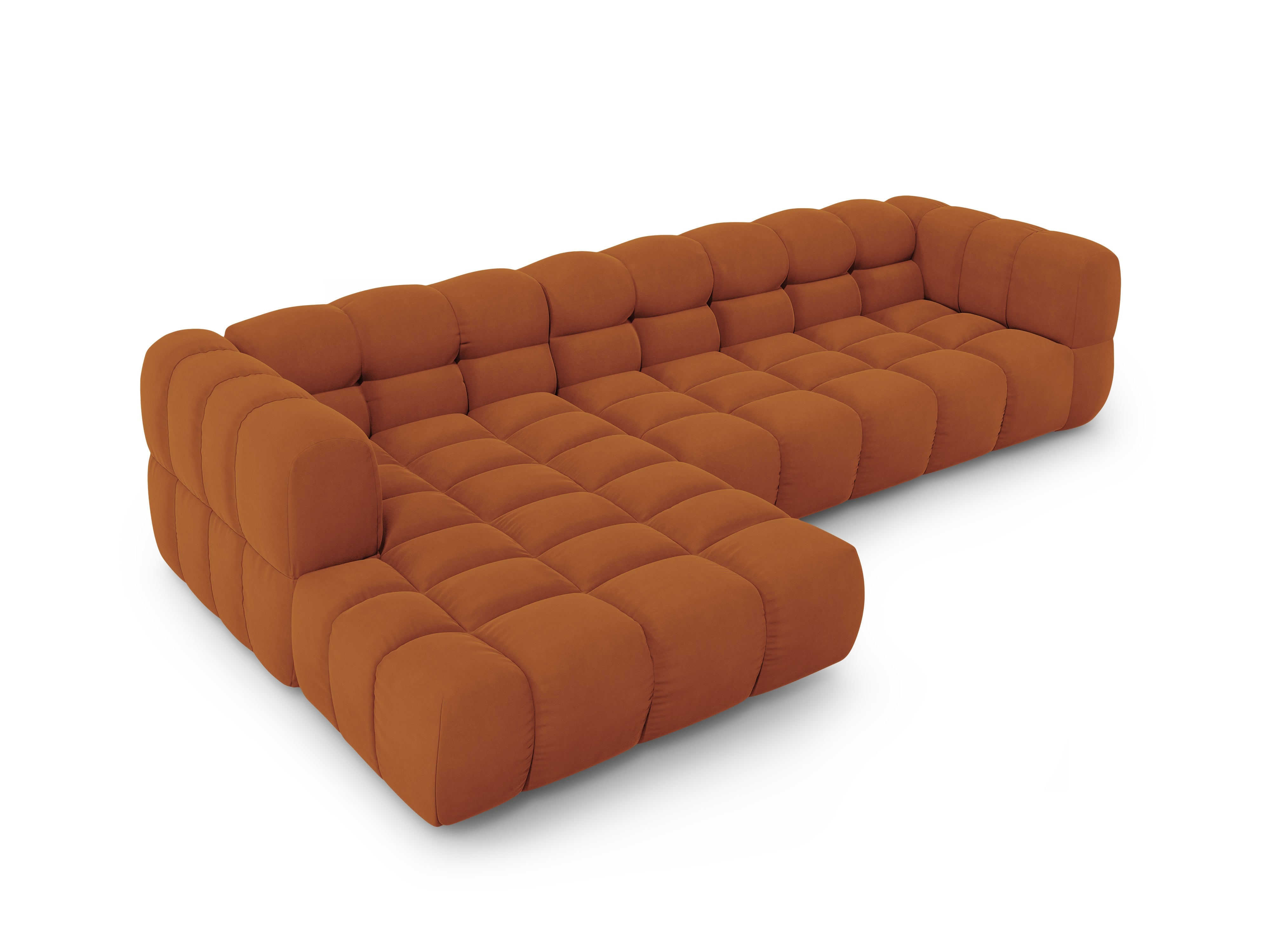 Narożnik aksamitny lewostronny 4-osobowy SKY terracotta Cosmopolitan Design Eye on Design