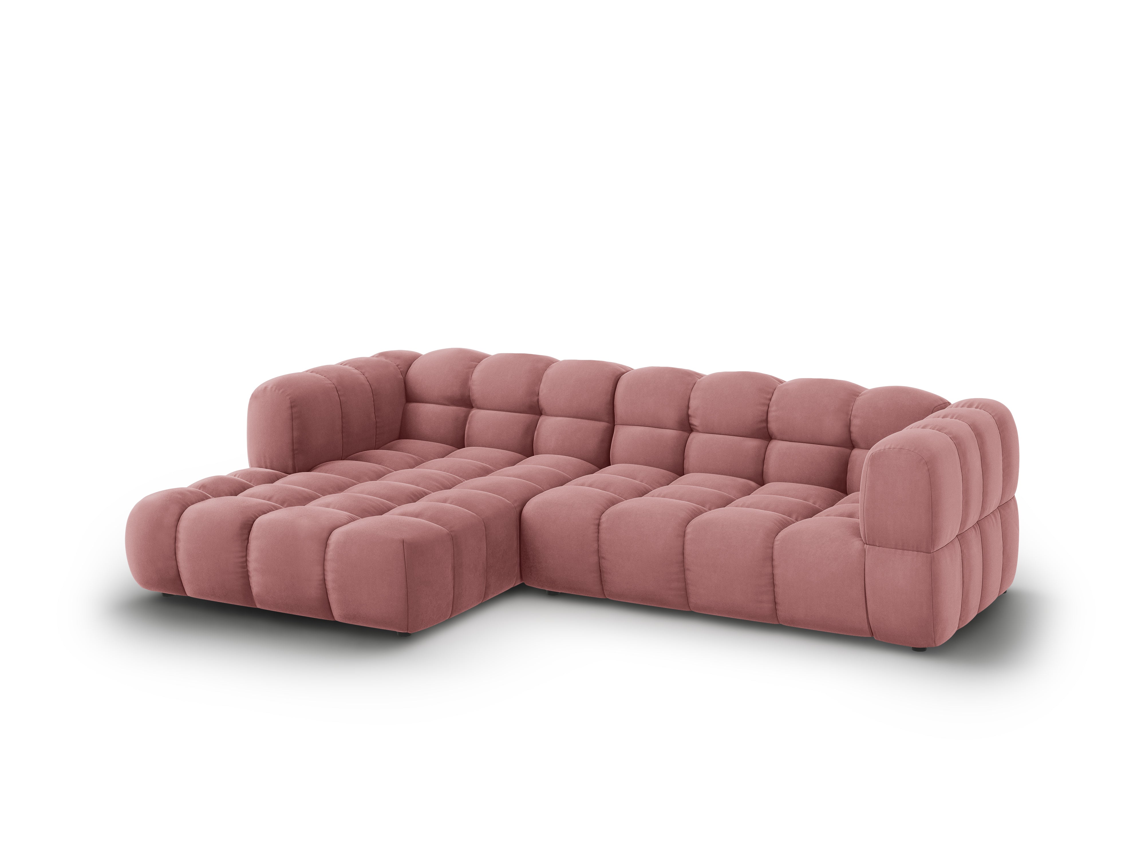 Narożnik aksamitny lewostronny 3,5-osobowy SKY łososiowy Cosmopolitan Design Eye on Design