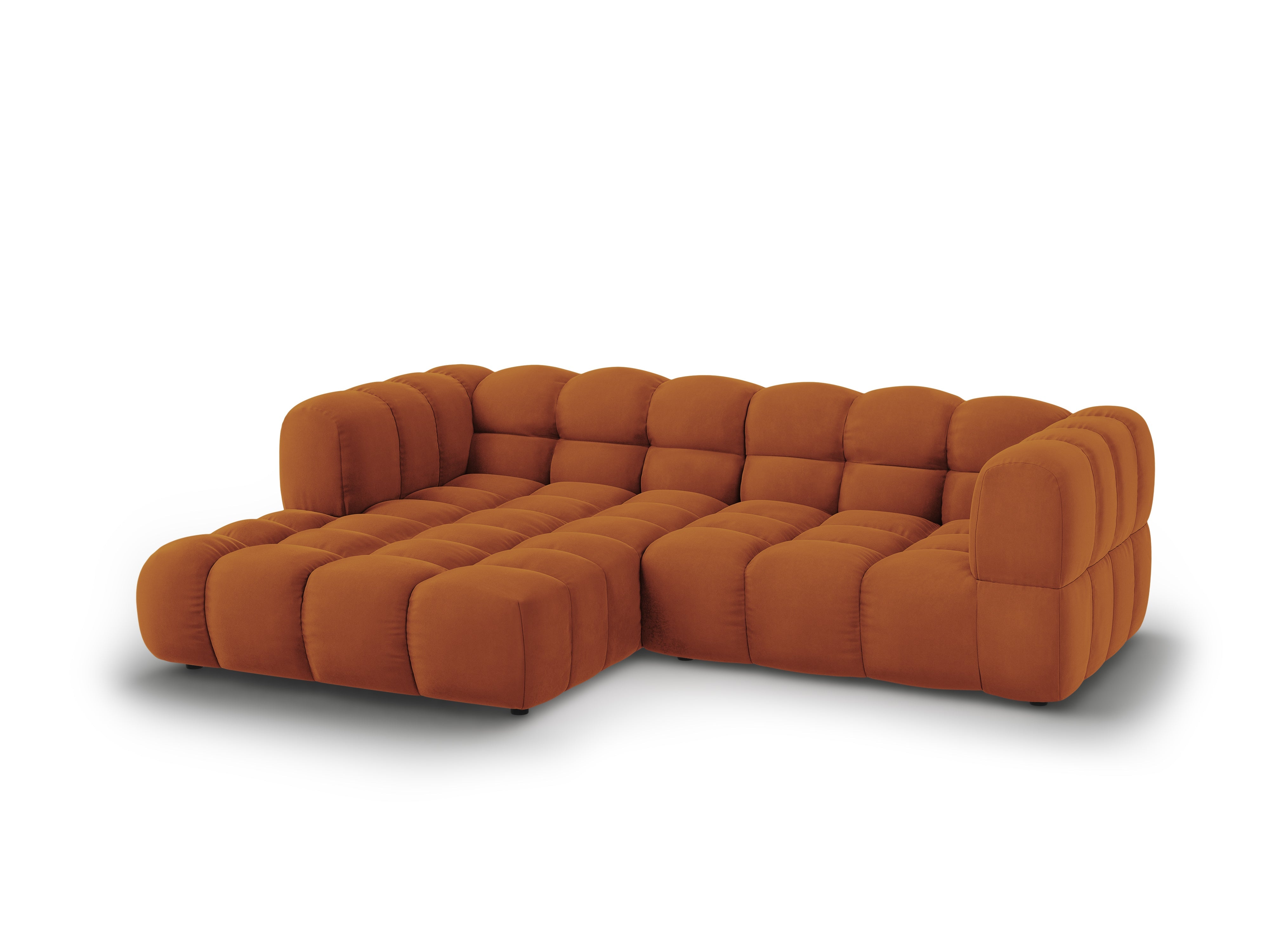 Narożnik aksamitny lewostronny 3-osobowy SKY terracotta Cosmopolitan Design Eye on Design
