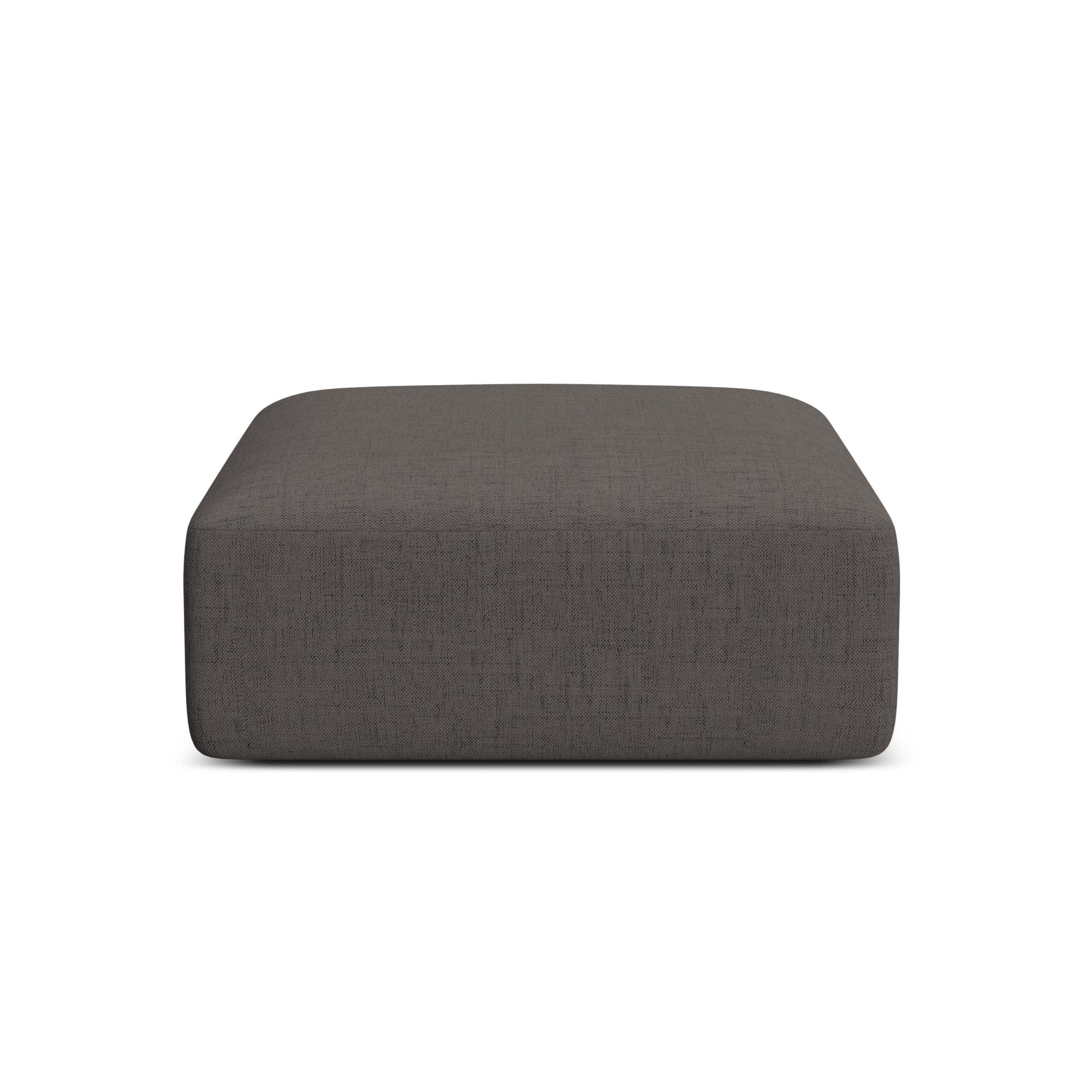 Gray Chenille Pouf CAMPI