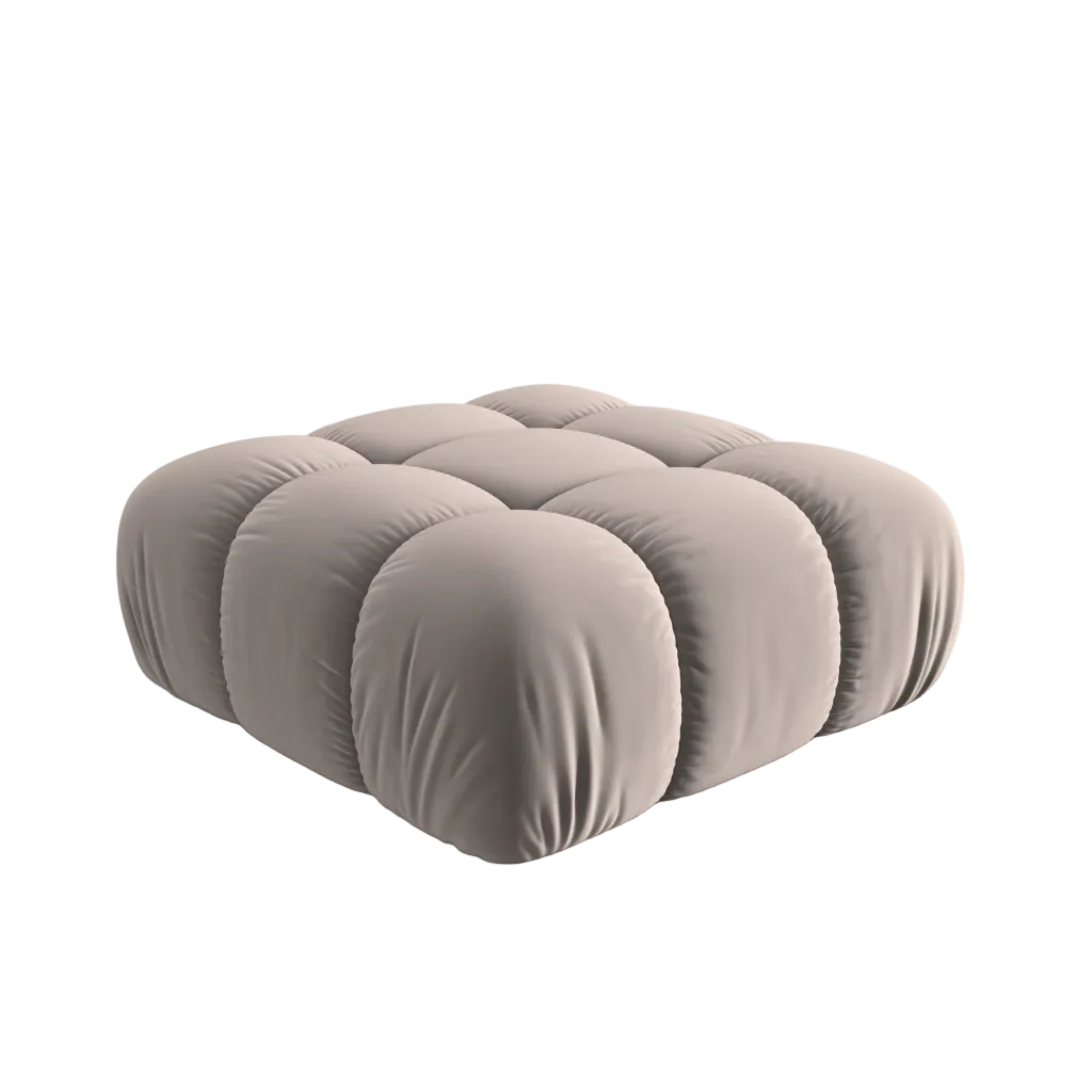 CORTINA Velvet Pouf Cappuccino