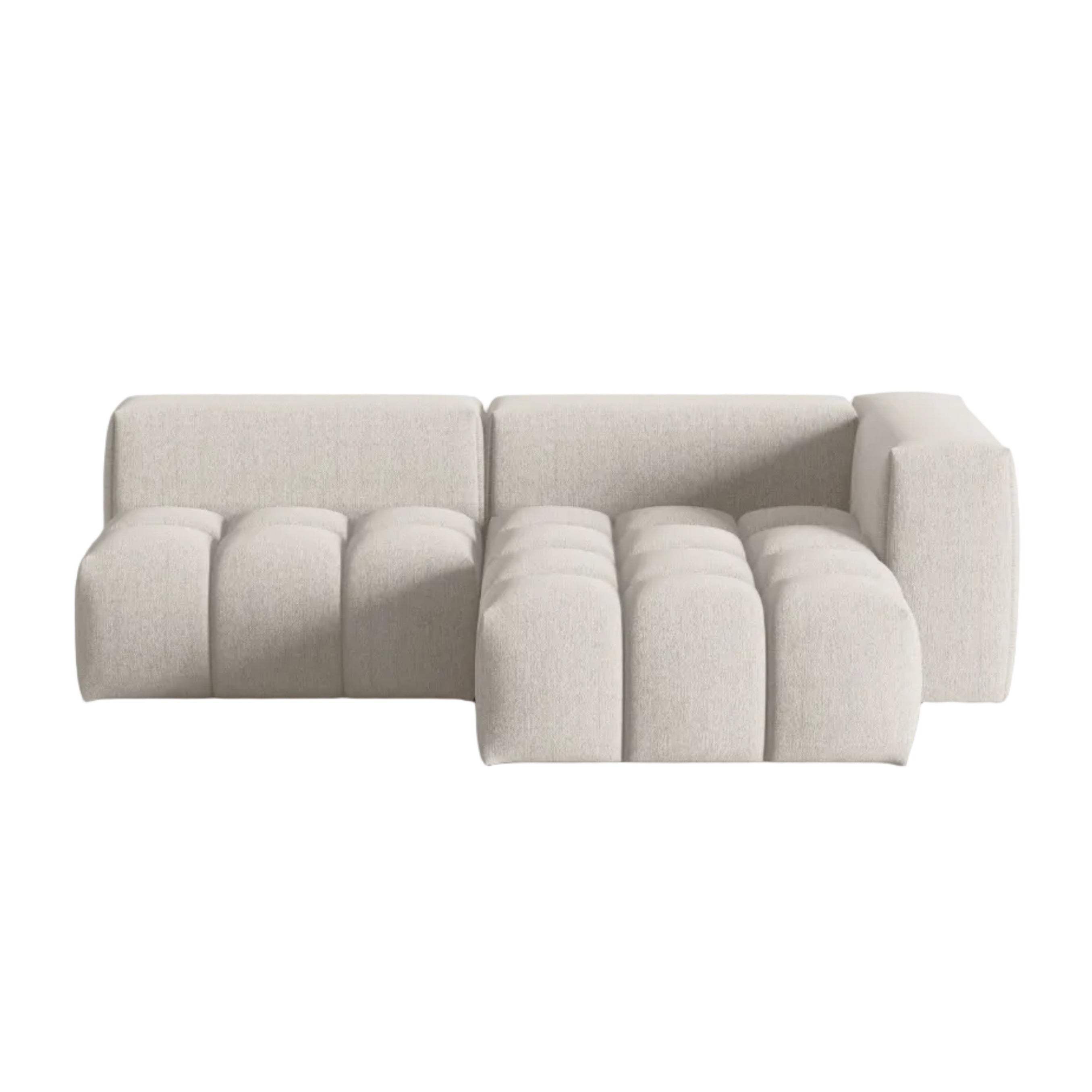 Right-facing open 3-seater corner sofa VERONA beige