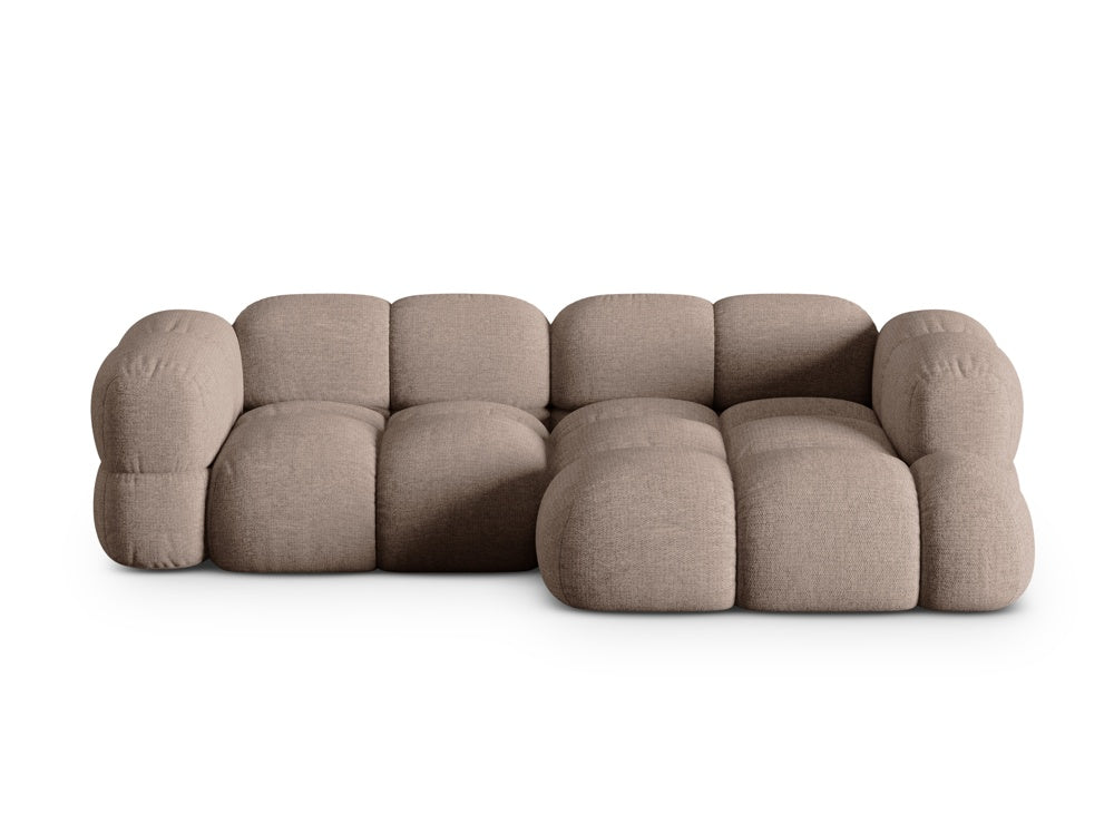 Right-facing 3-seater Corner Sofa LORETTO cappuccino