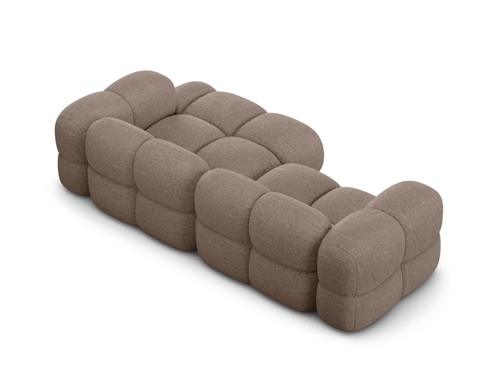 Right-facing 3-seater Corner Sofa LORETTO cappuccino