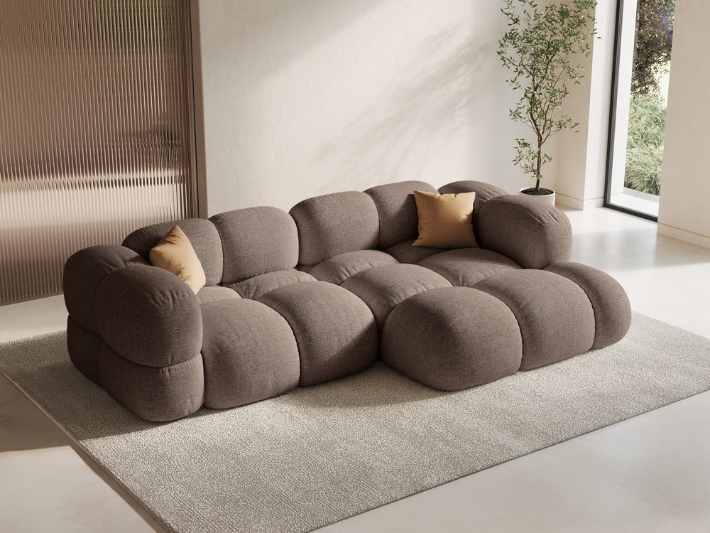 Right-facing 3-seater Corner Sofa LORETTO cappuccino