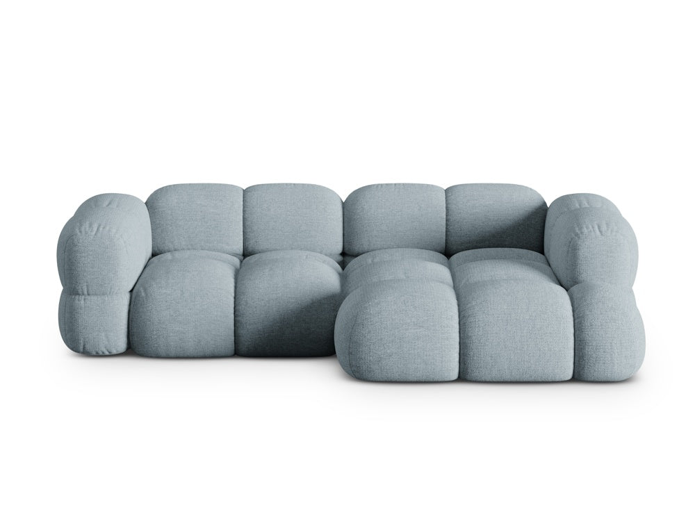 3-seater right-facing corner sofa LORETTO pastel blue