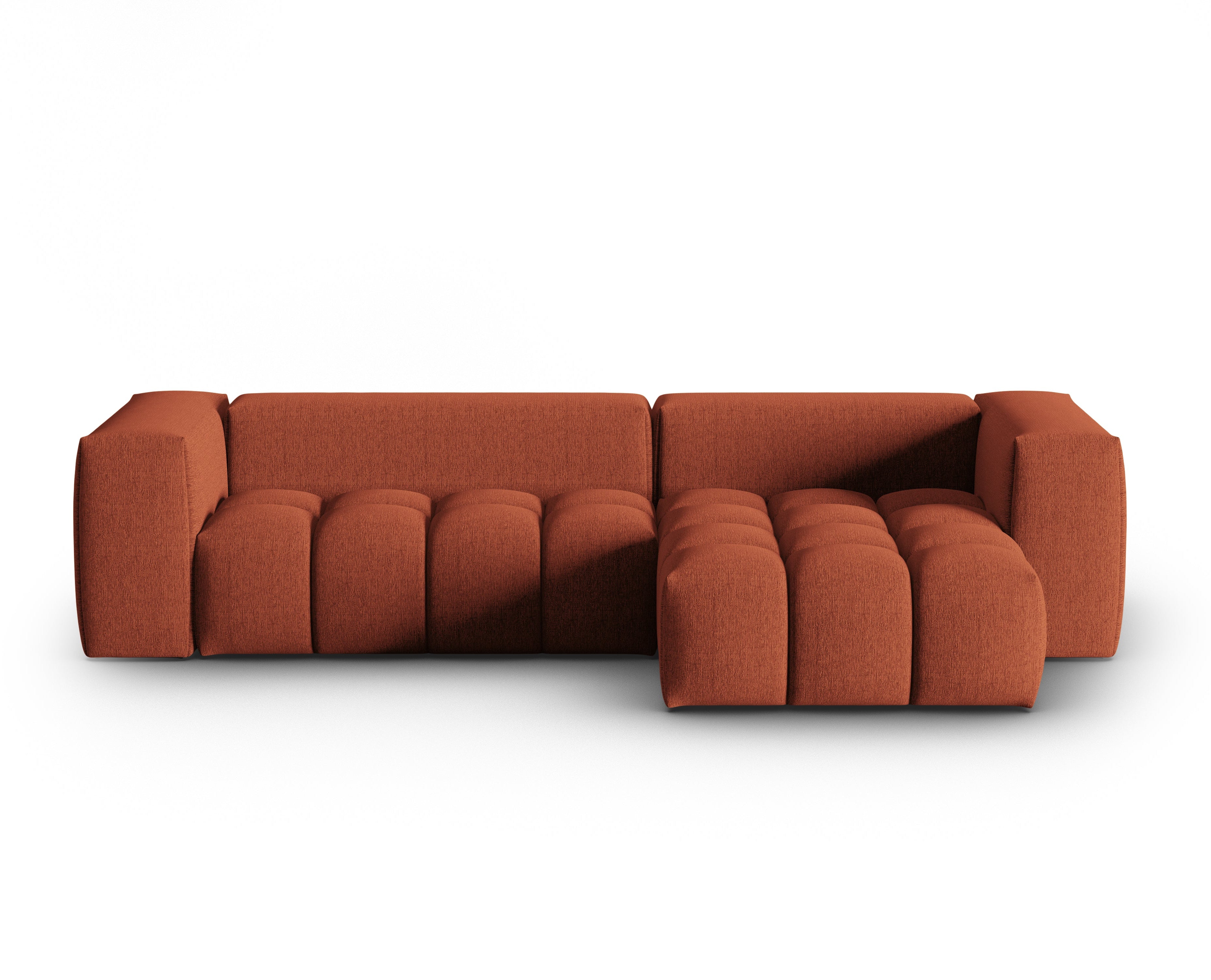 Narożnik 3-osobowy prawostronny VERONA koralowy – Cosmopolitan Design