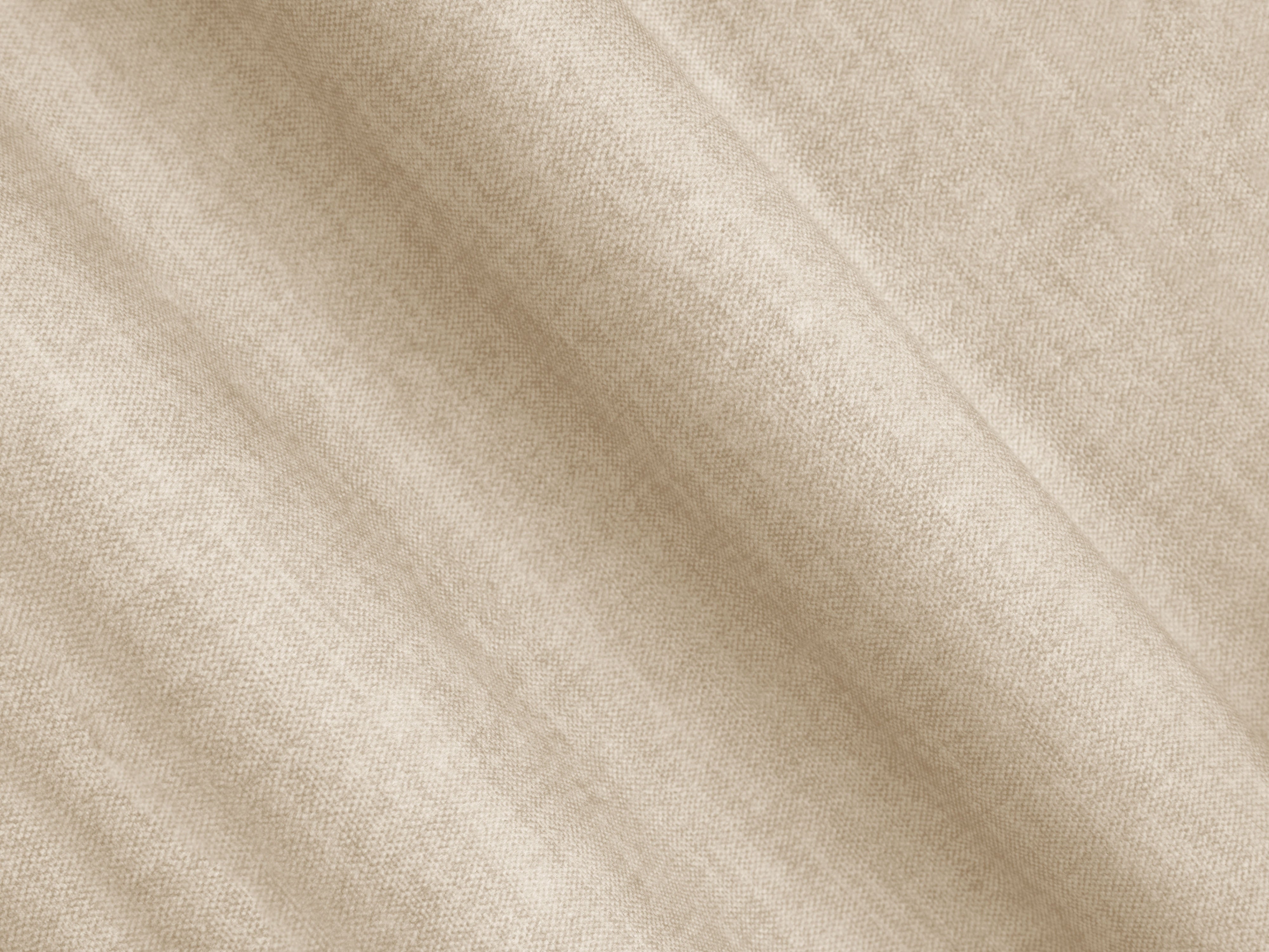 Right-facing velvet corner sofa for 3 people CAMPI light beige