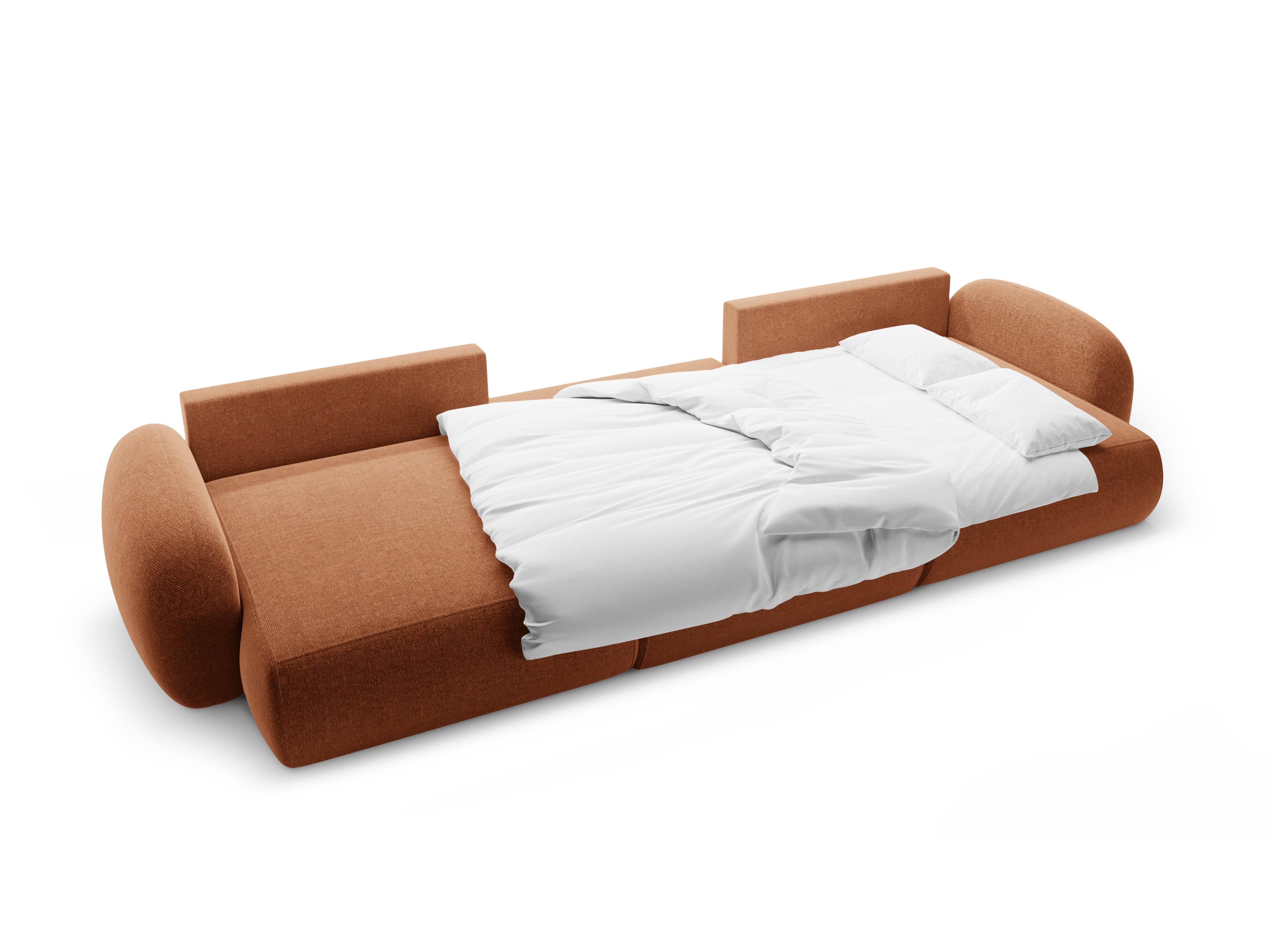 Panoramic Sofa with Sleeping Function for 5 People TONALE Brick