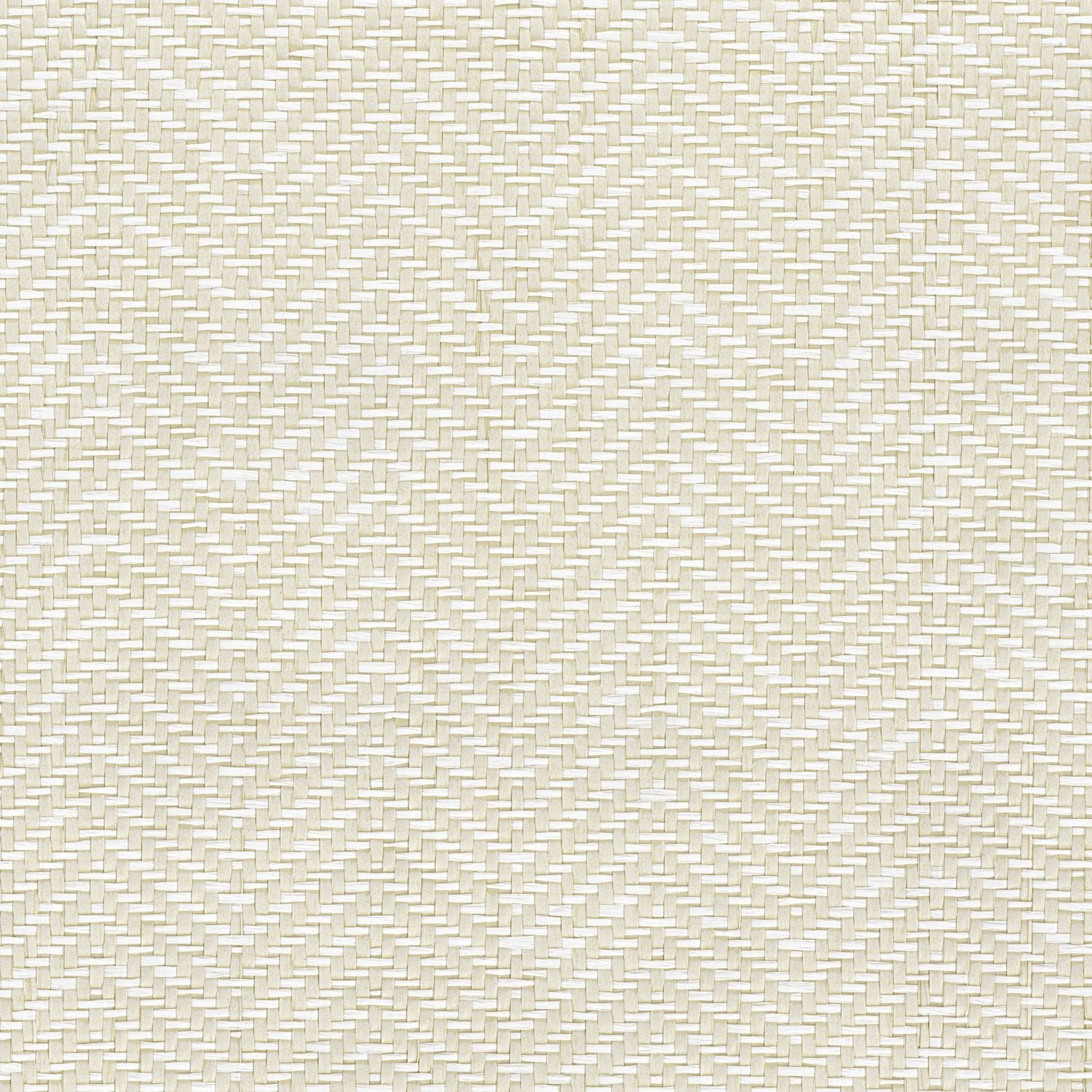 Structural paper wallpaper in herringbone pattern mimicking raffia KASANE - IVORY ivory