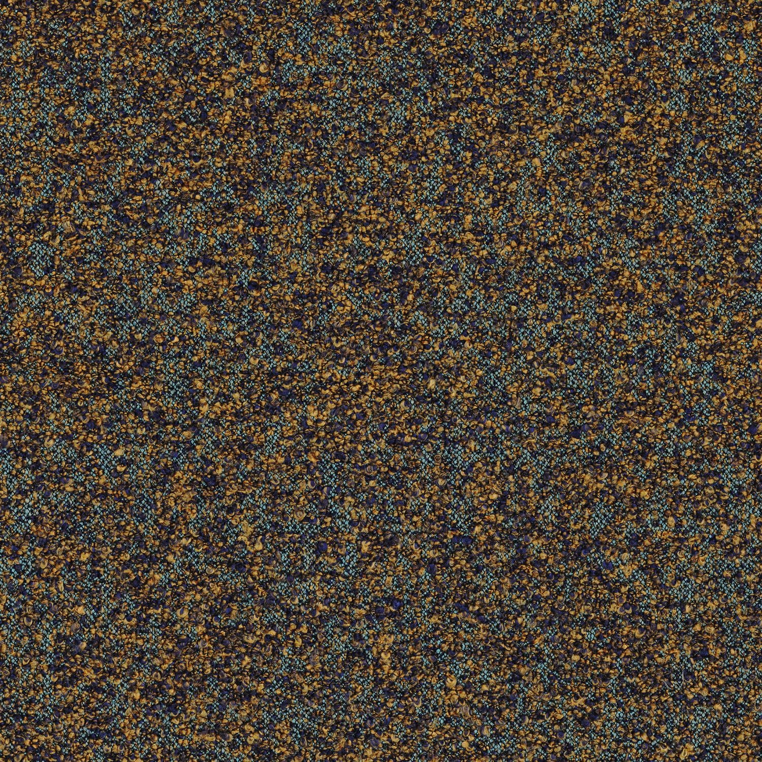 Textile structural wallpaper boucle EXQUIS - TOPAZE / AMBRE gray-brown with amber