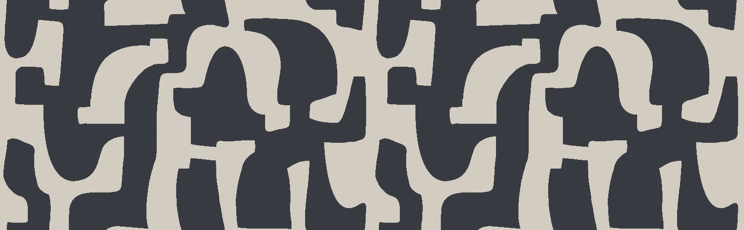 Textilní tapeta se strukturovaným abstraktním vzorem MONODIE - ANTRACITOVÁ KŘÍDA antracitová s krémovou