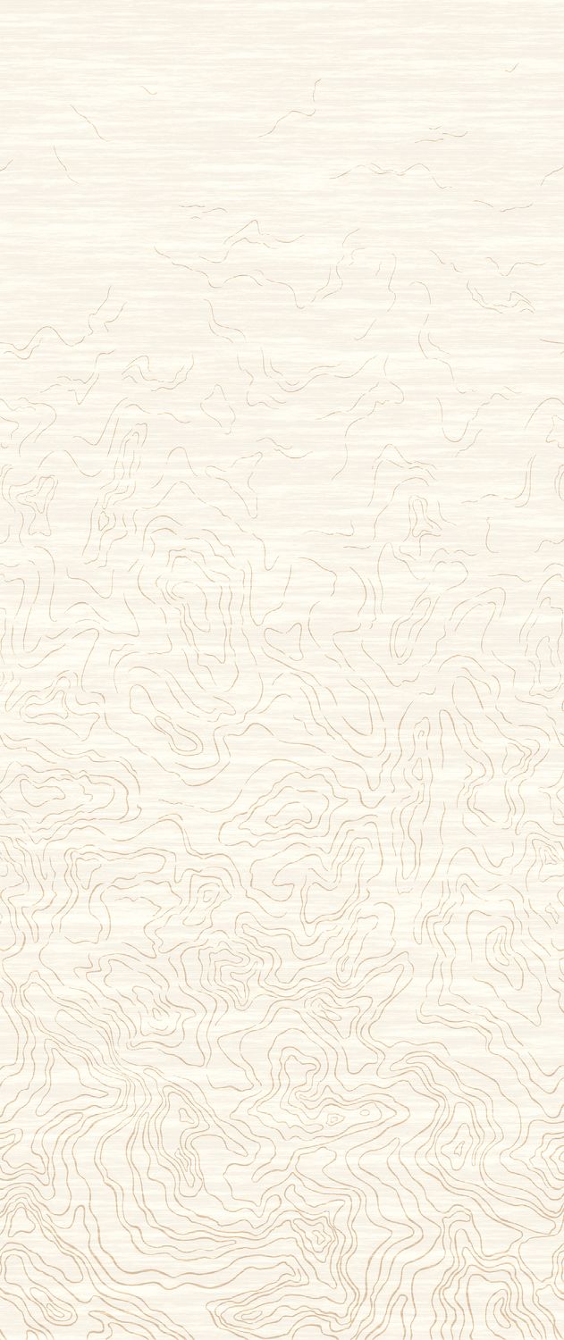 Structural textile mural ONDES PRÉCIEUSES - IVORY GOLD ivory with gold