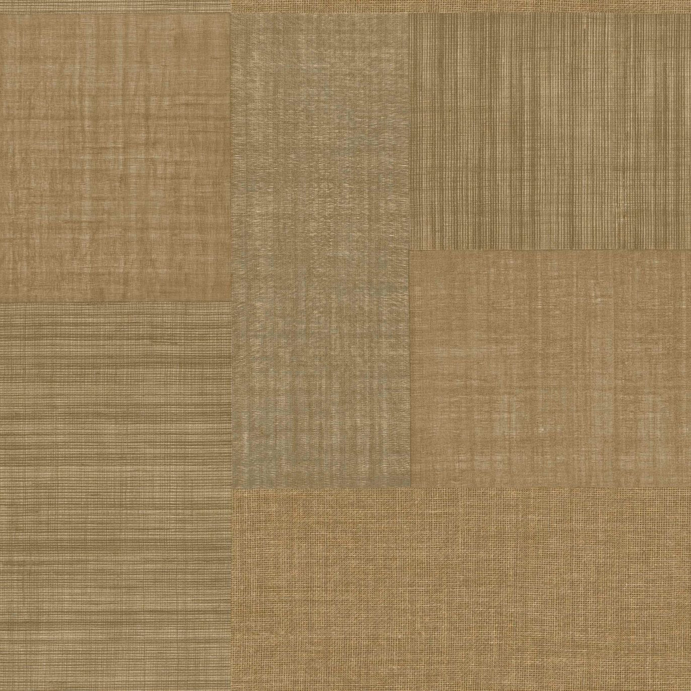 Geometric Structural Wallpaper Patchwork Imitating Fabric MESTIZO - MORDORÉ Dark Beige