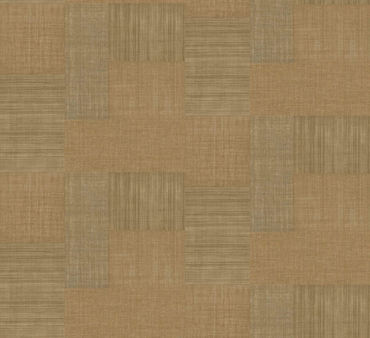 Geometric Structural Wallpaper Patchwork Imitating Fabric MESTIZO - MORDORÉ Dark Beige