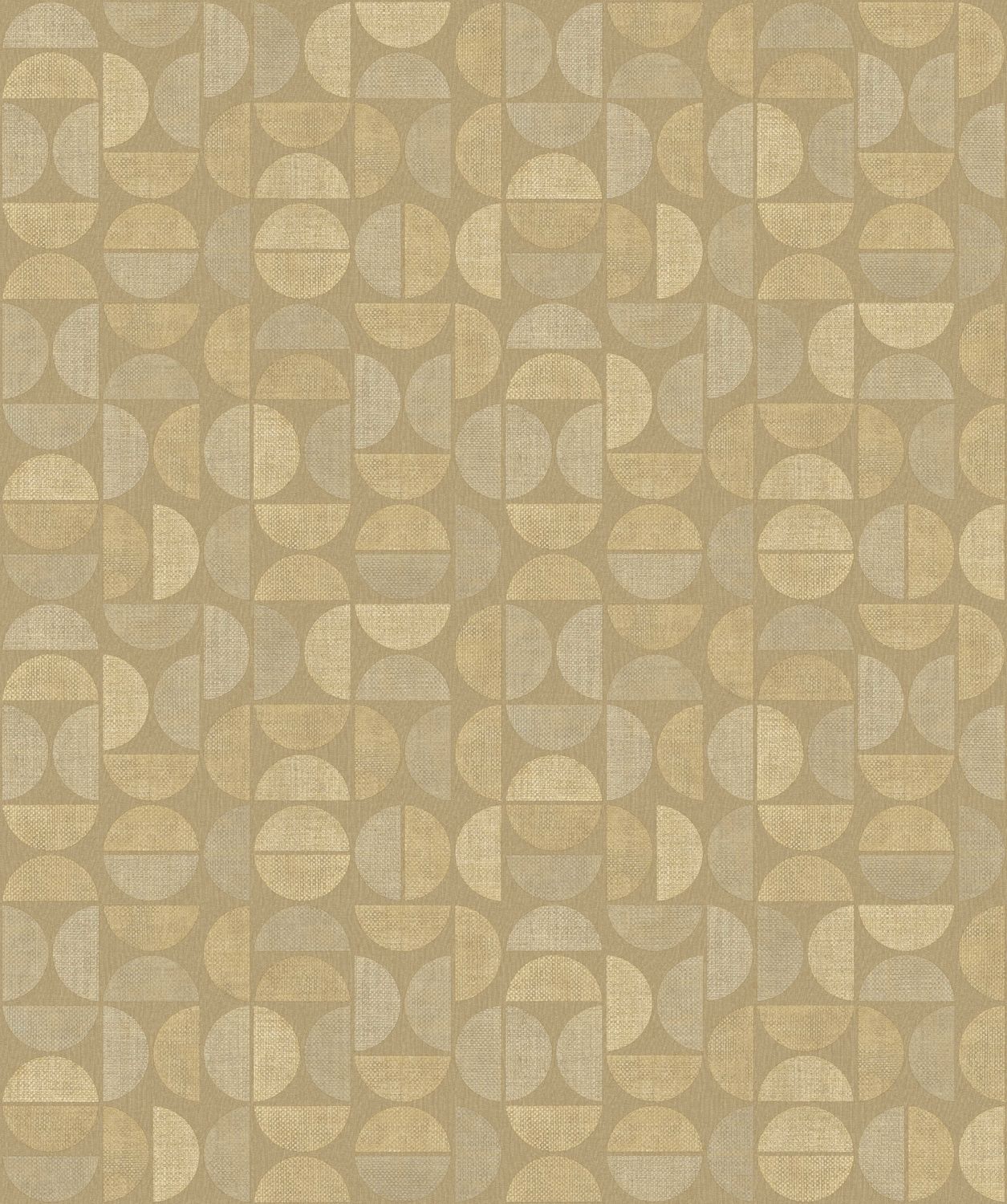 Textured wallpaper imitating raffia with a geometric pattern DUALIS - TRAVERTINE beige