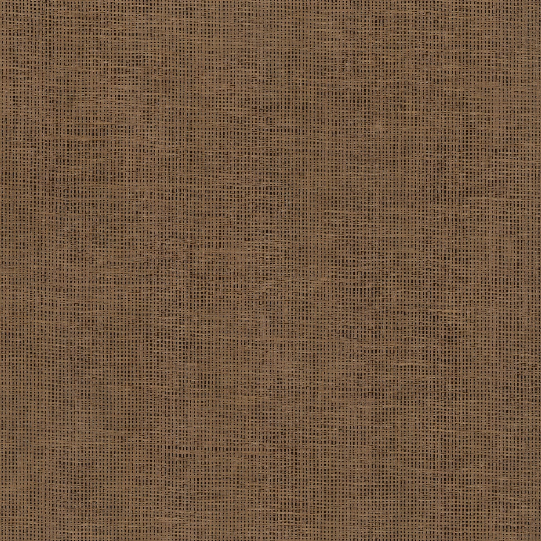 Structural wallpaper imitating raffia VANNORA - TABAC brown