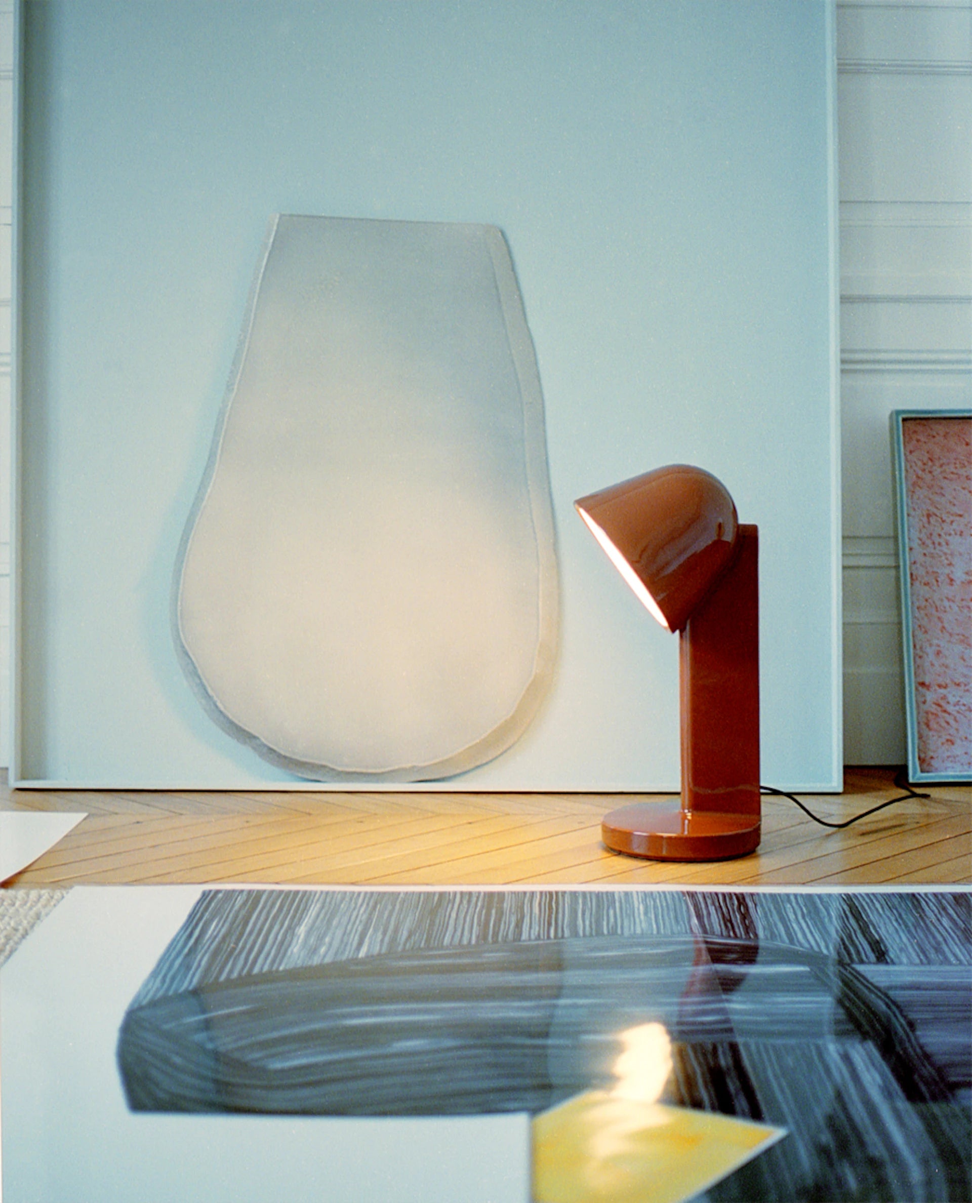 Stolní lampa CÉRAMIQUE červená