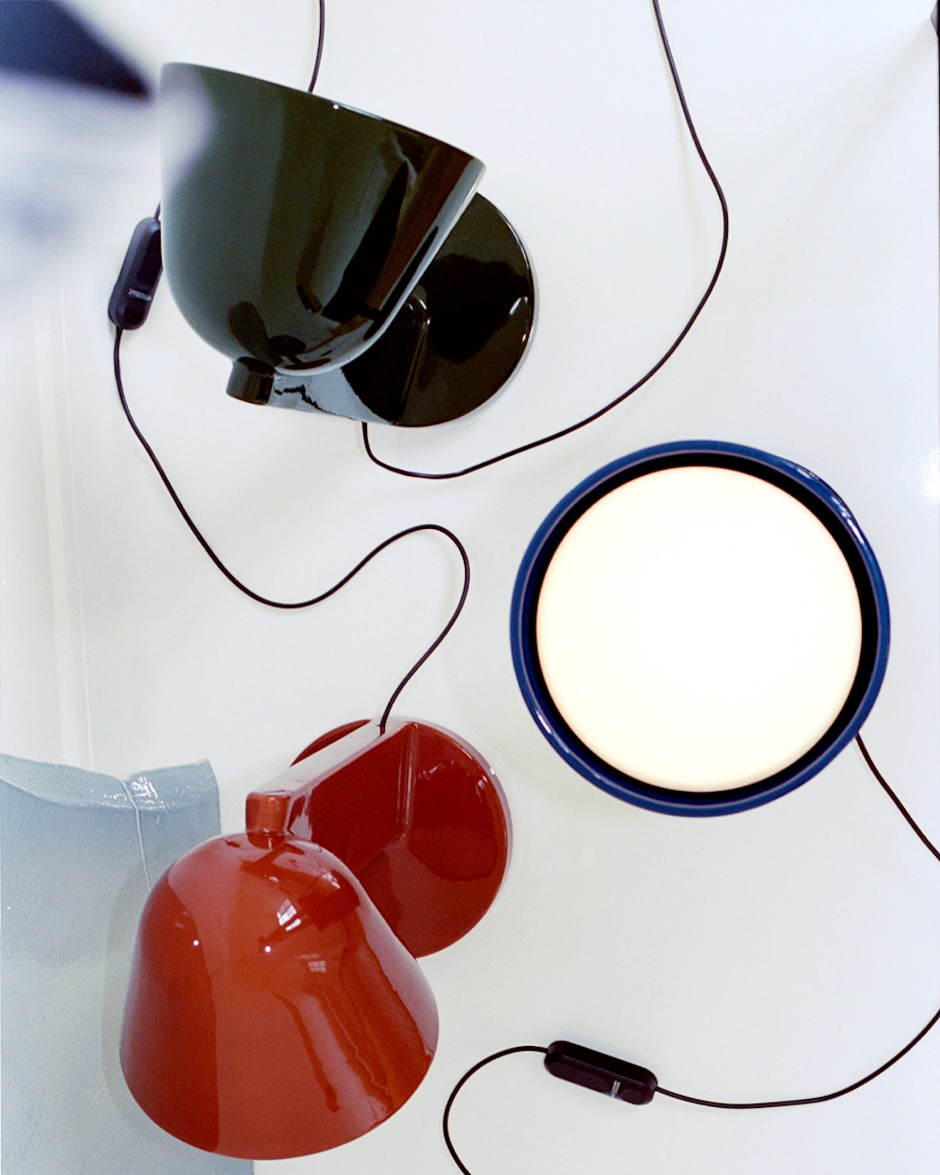 Stolní lampa CÉRAMIQUE červená