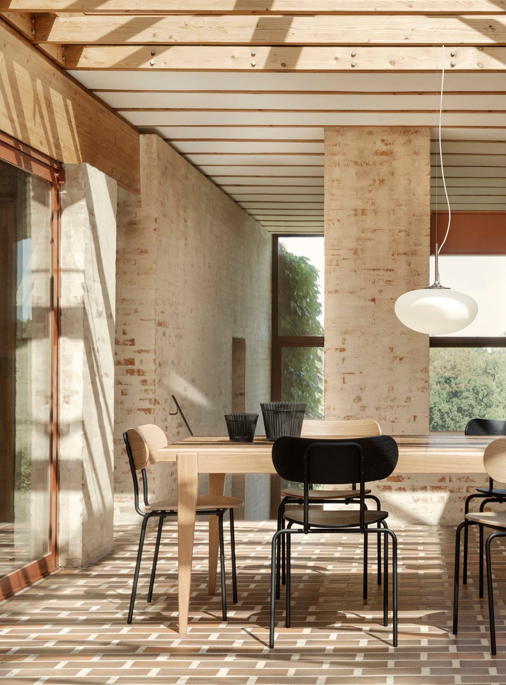 Extendable table S-TABLE walnut wood