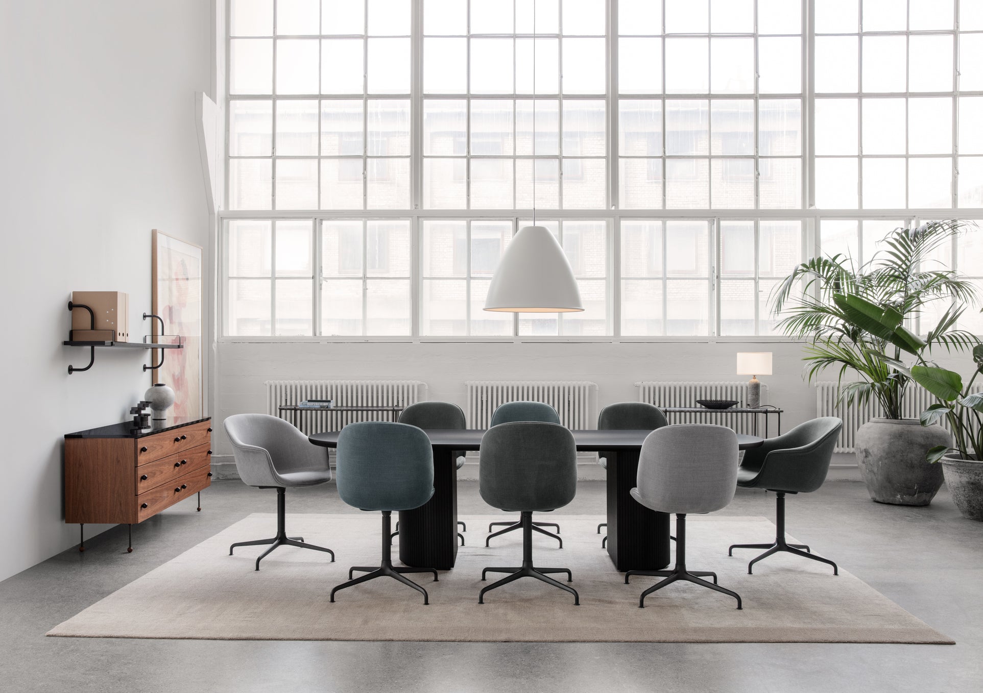 Závěsné svítidlo BESTLITE BL9 mosaz s šedým stínidlem