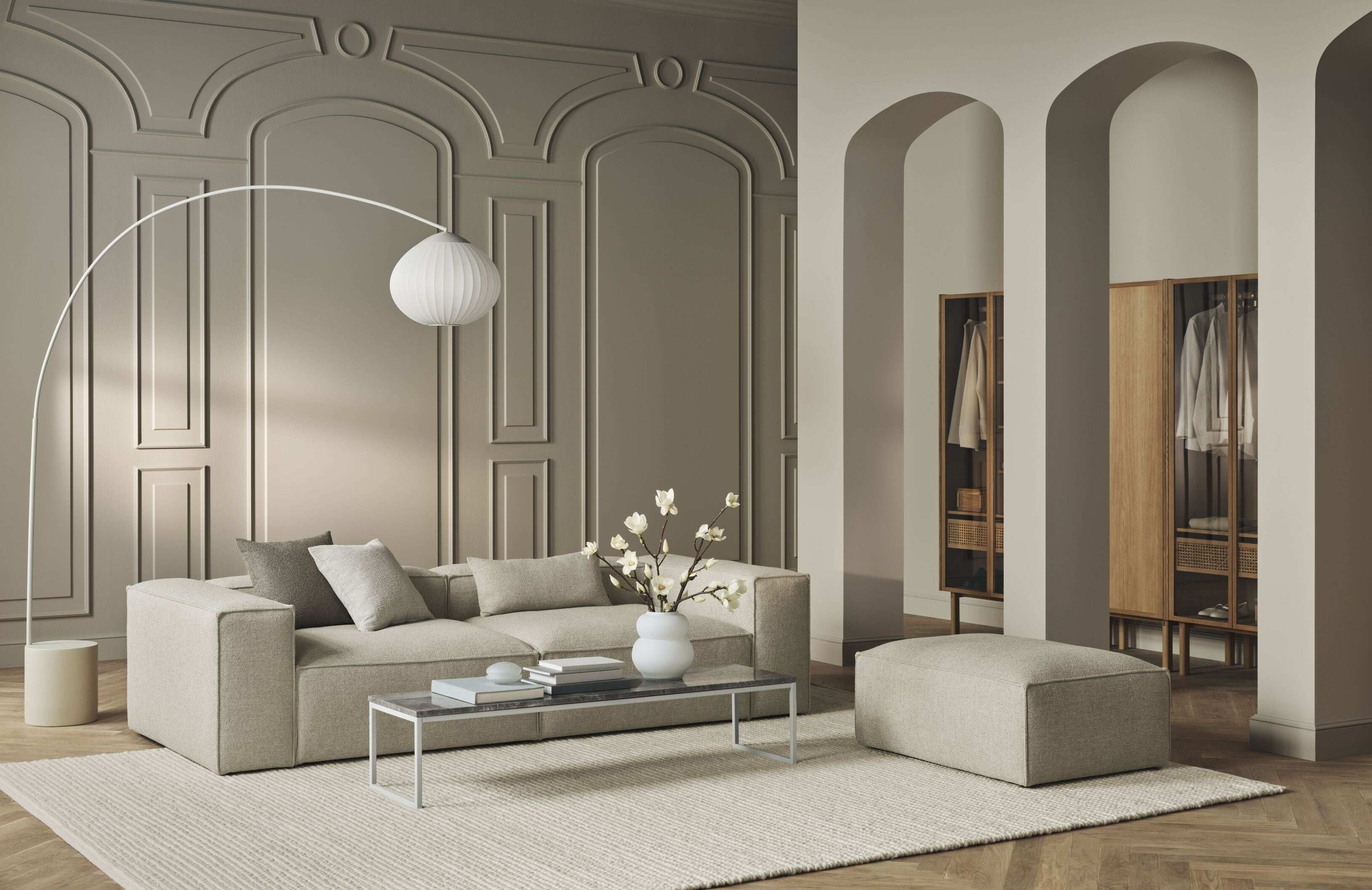 Skříň CANA bělené dubové dřevo