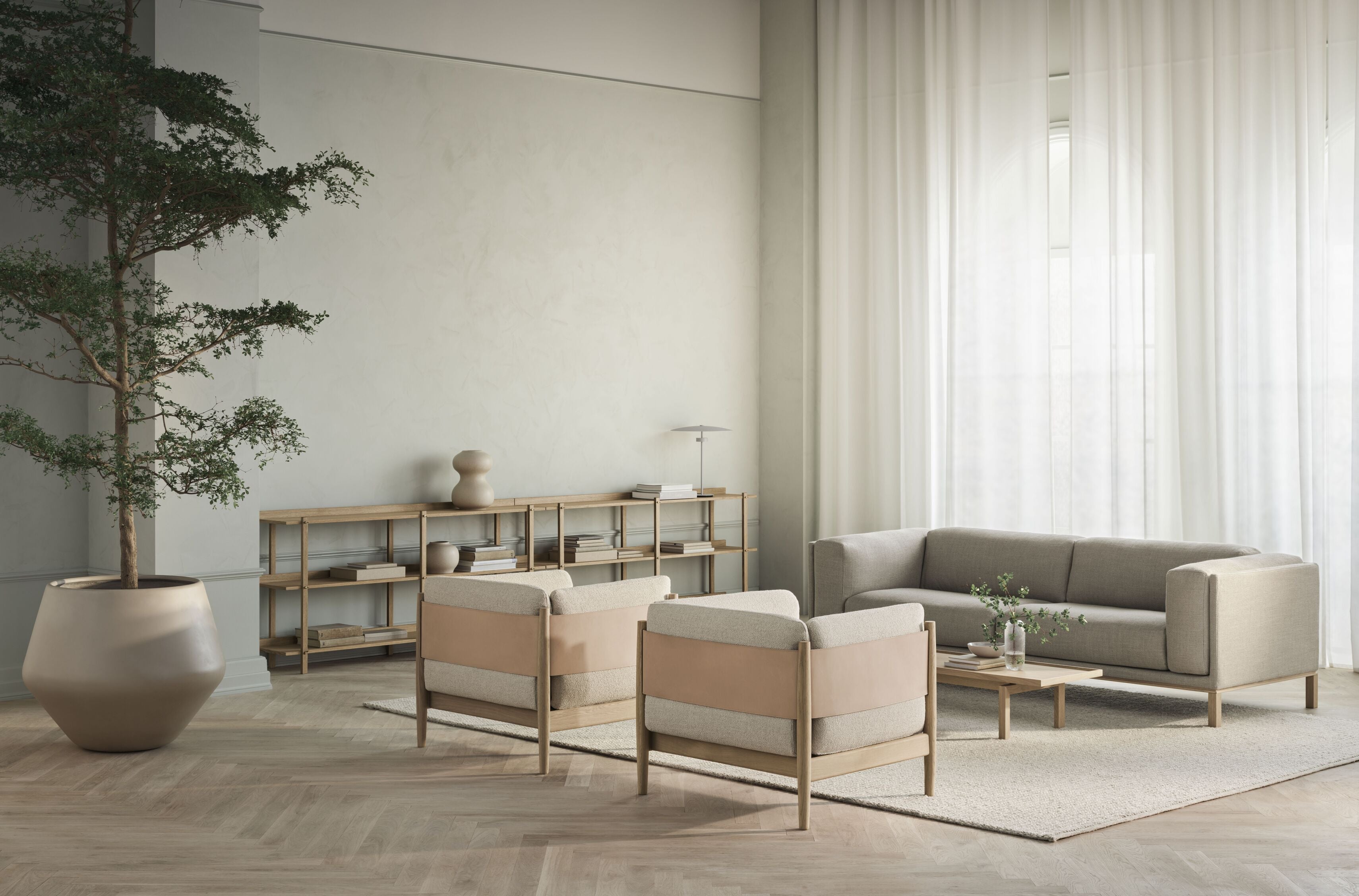 Regál KARI dýha z dubu