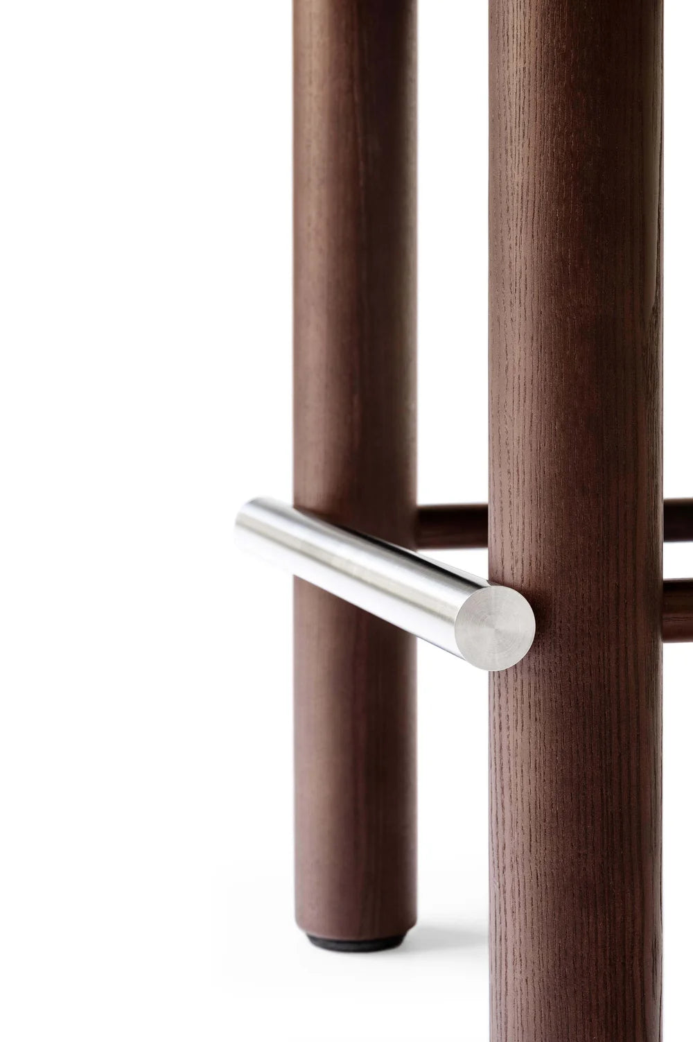 Barová židle GROPIUS CS2 čalouněná s dřevěnou základnou