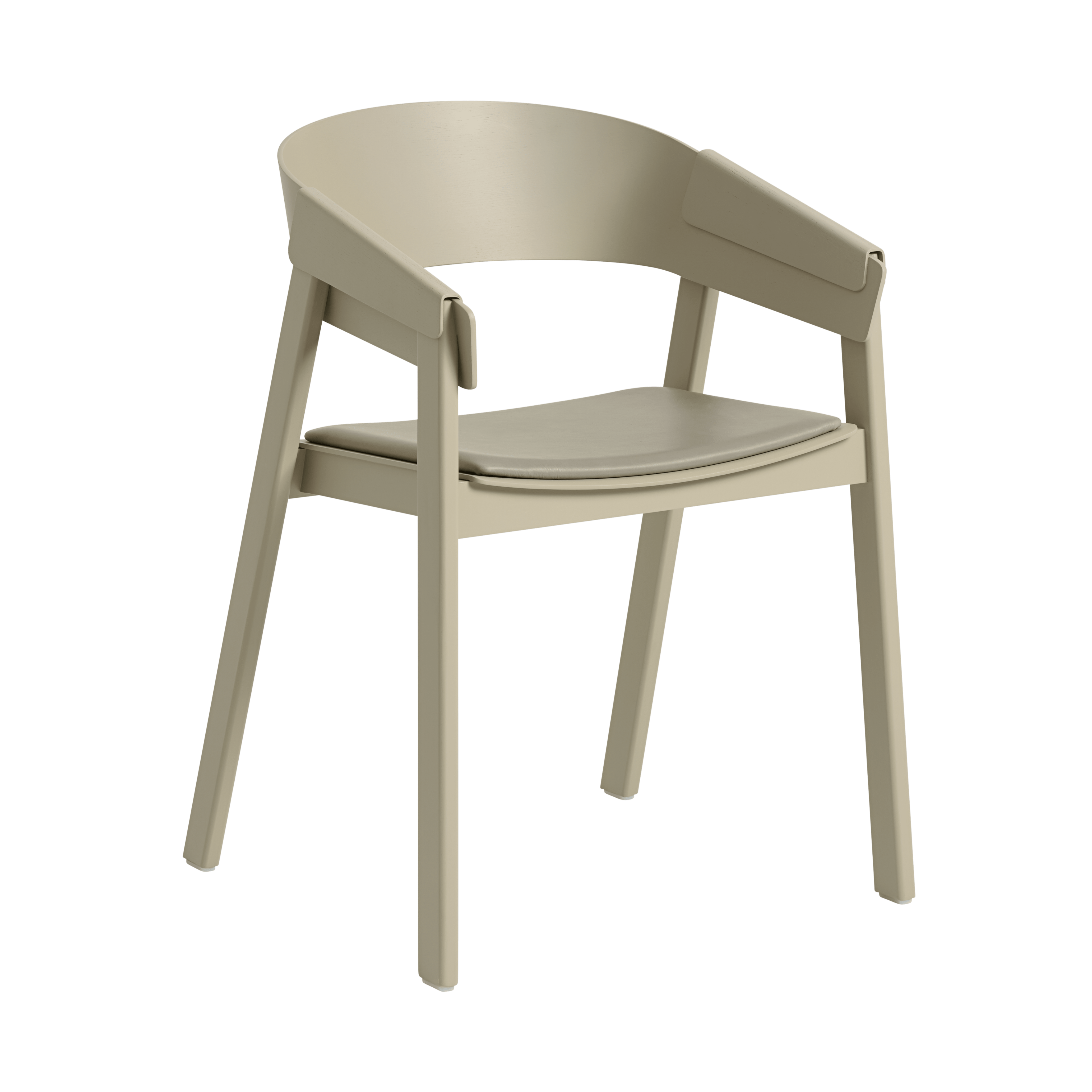 COVER Armchair with Armrests - Customizable with Dark Beige Base