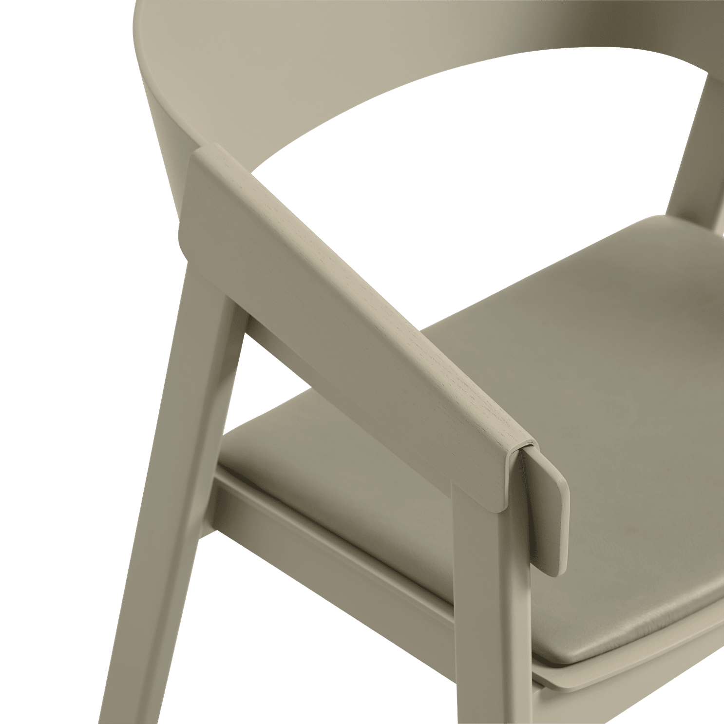 COVER Armchair with Armrests - Customizable with Dark Beige Base