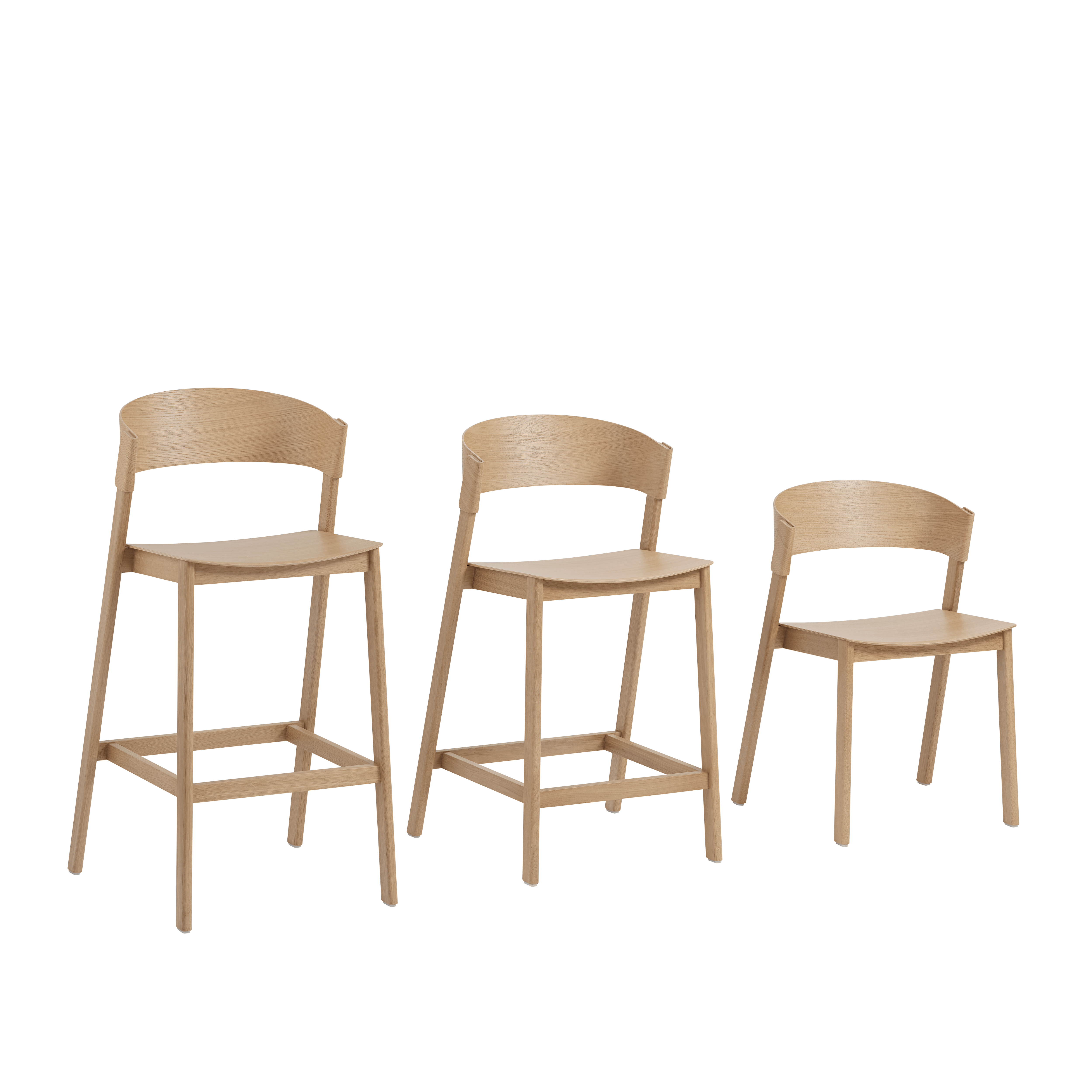 COVER Bar Stool in Oak Veneer