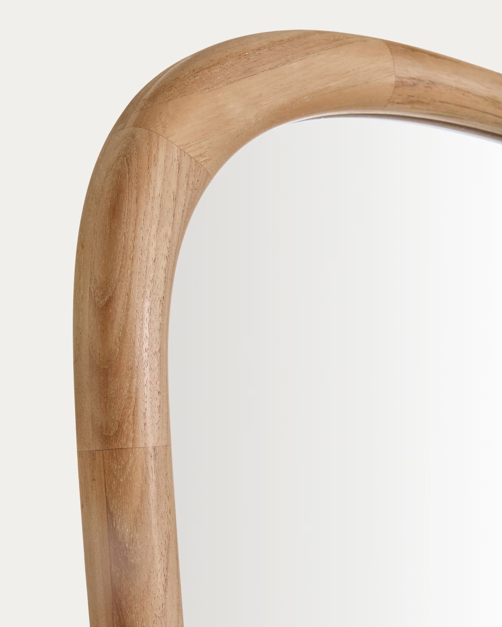 ALURA elongated mirror teak wood