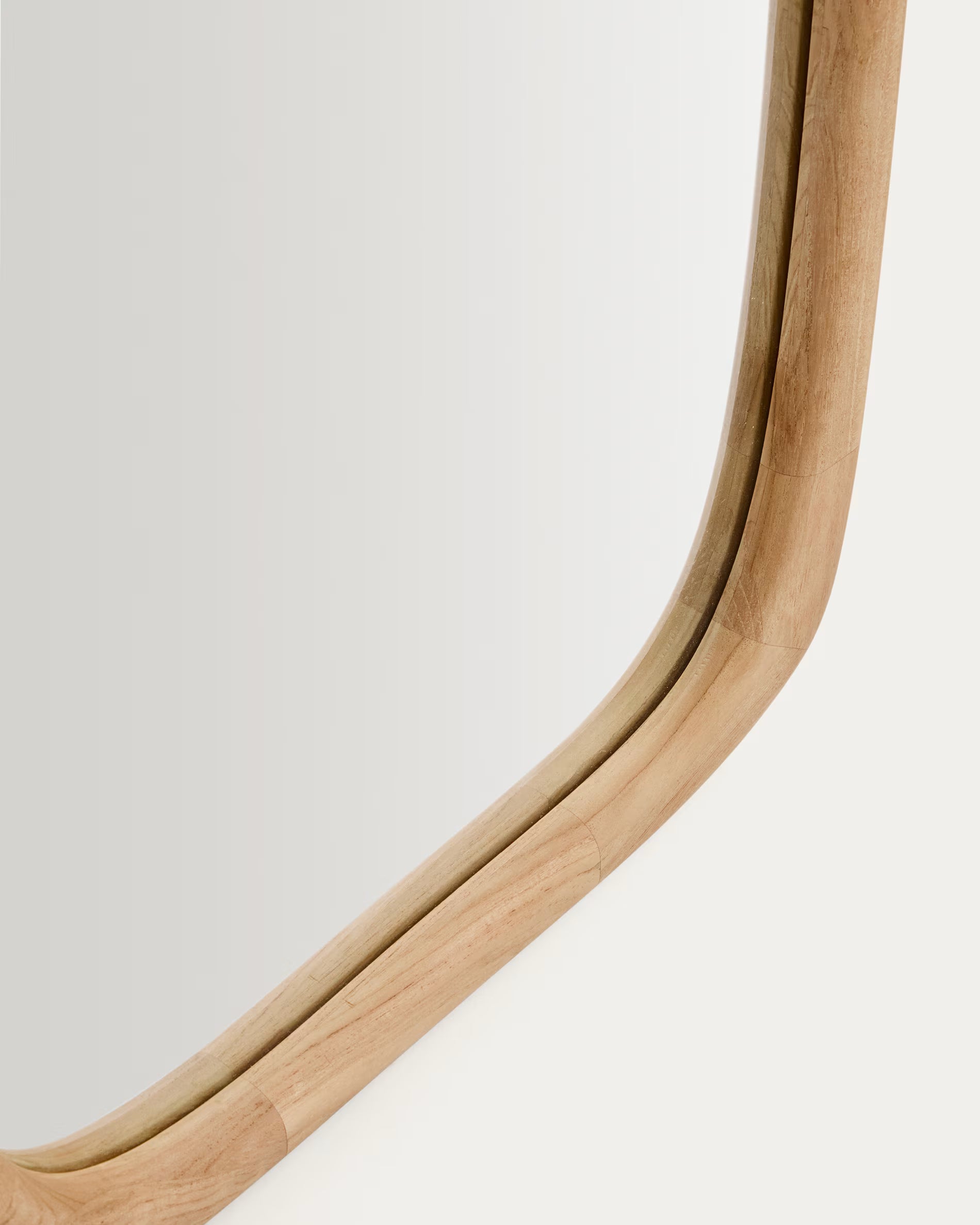 ALURA elongated mirror teak wood