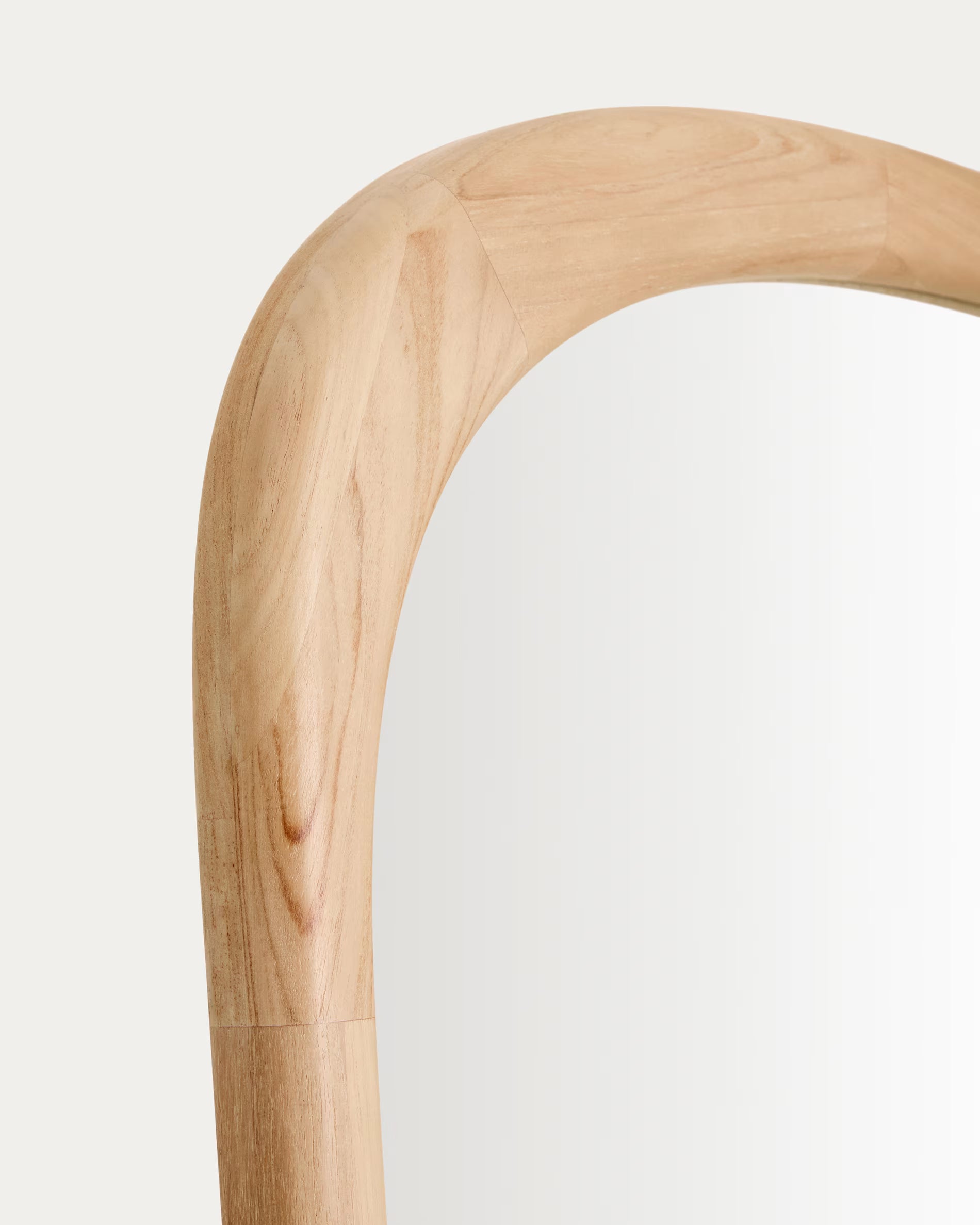 ALURA elongated mirror teak wood