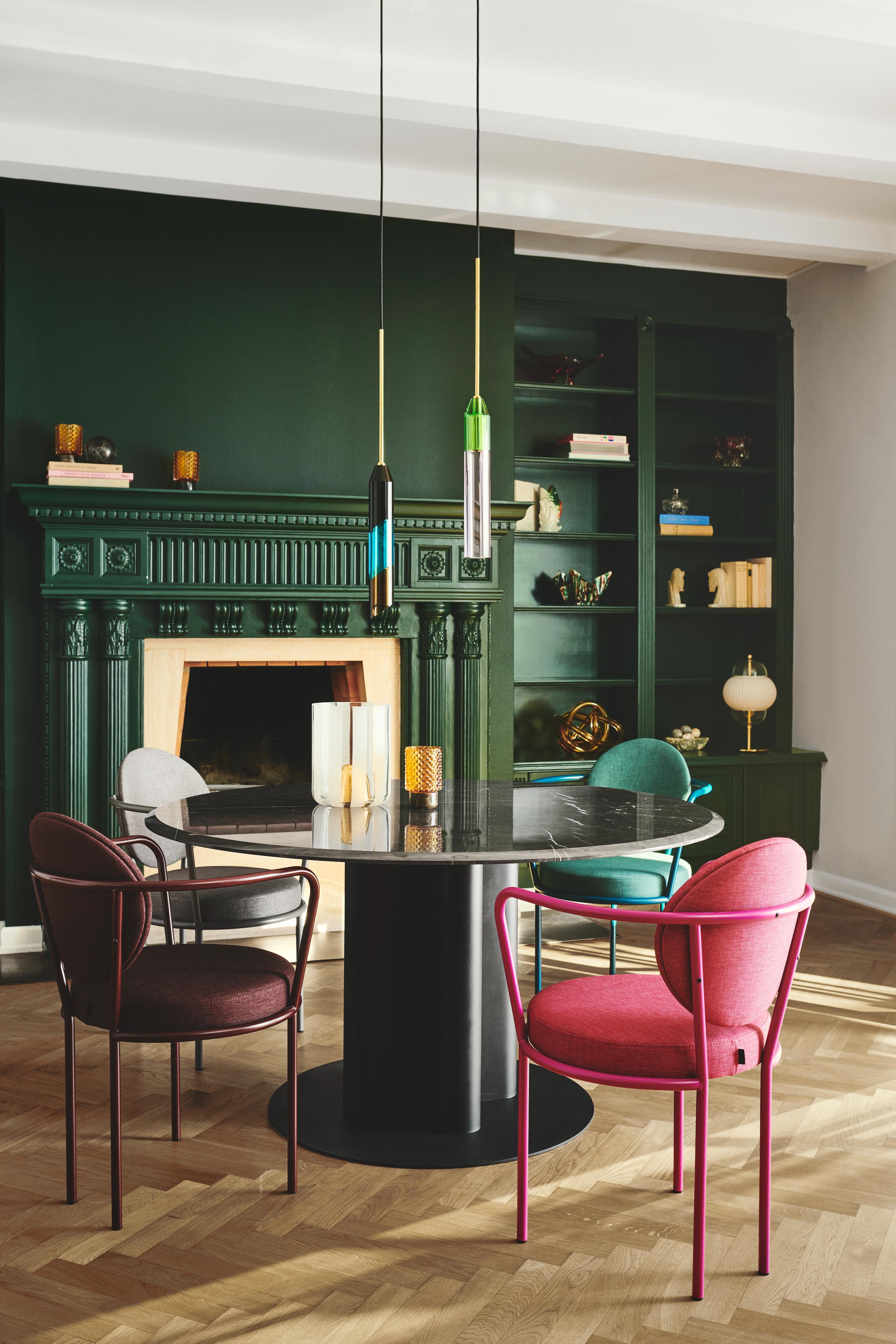 Závěsné svítidlo CARNIVAL Č. 3 černé s modrou a hnědou