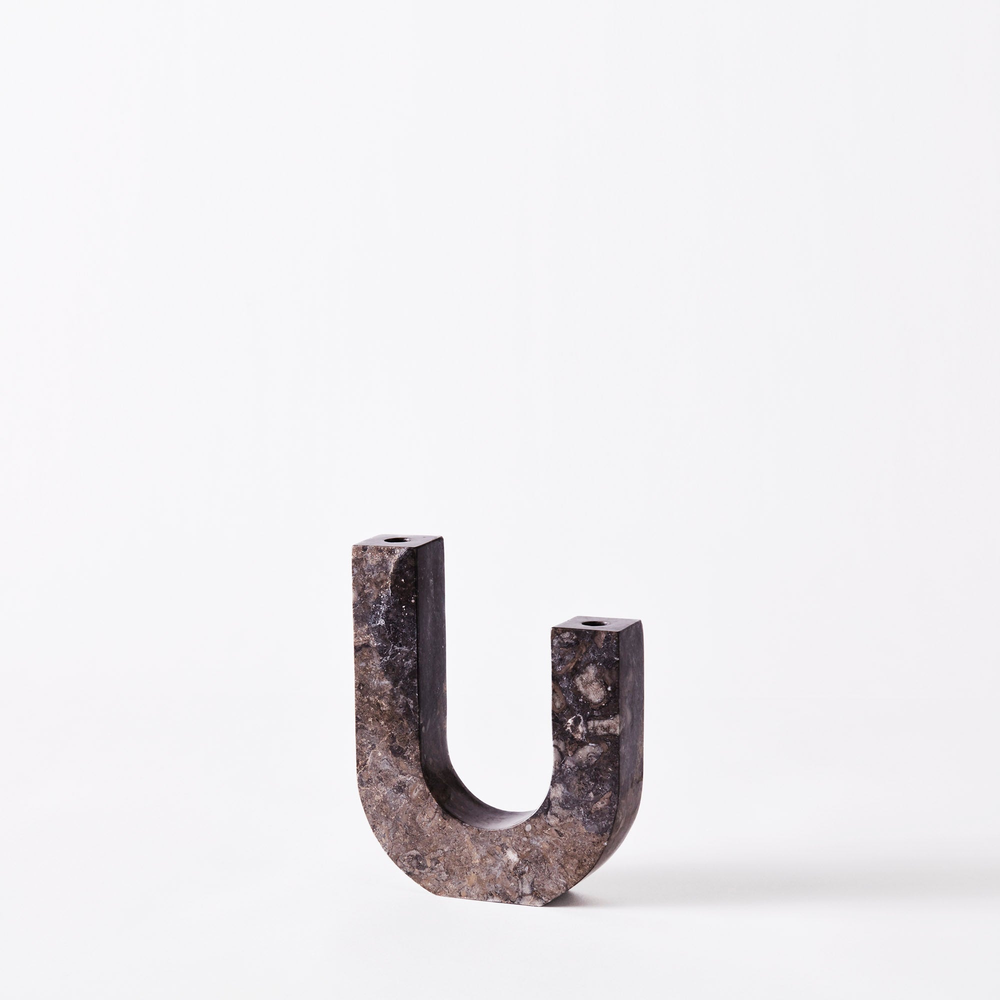 ARCO Candle Holder Gray Marble