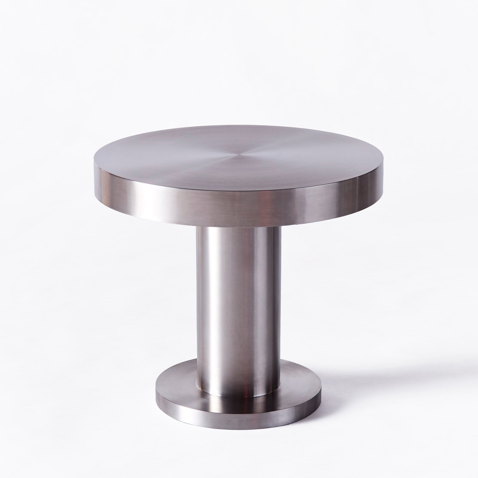 CUFFLINK Side Table Polished Steel