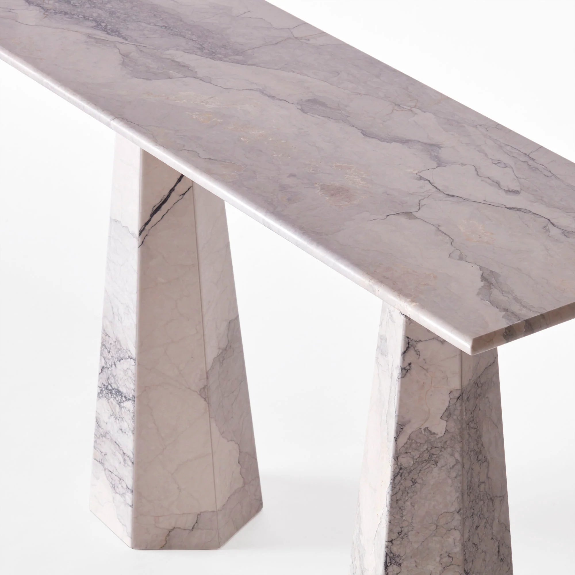 HEXAGON Console White Marble
