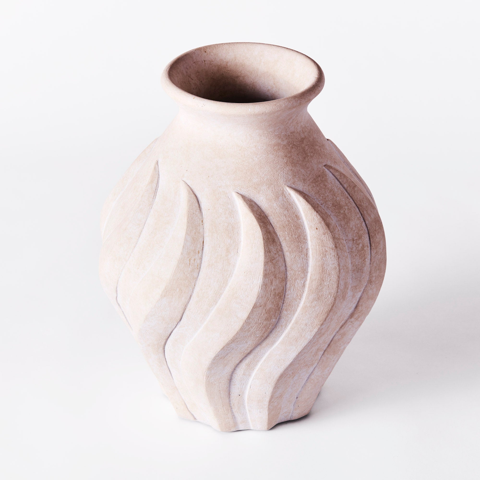 Váza SWIRL bílá keramika