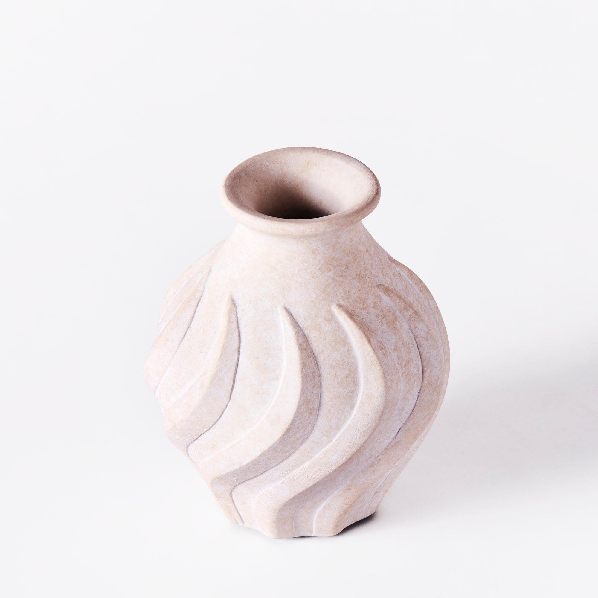 Váza SWIRL bílá keramika
