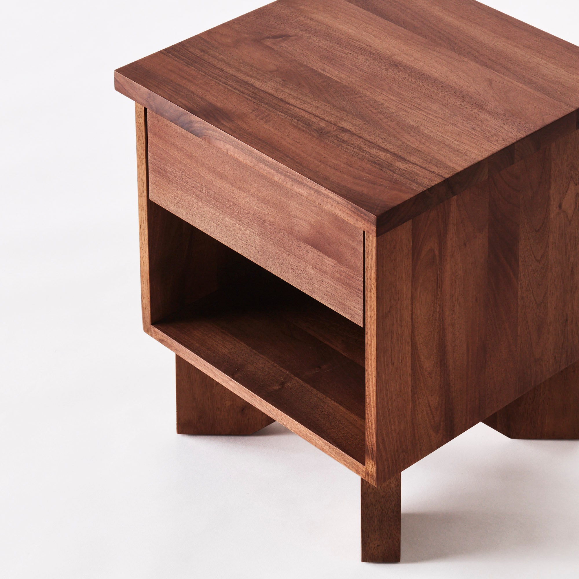 Nightstand V walnut wood