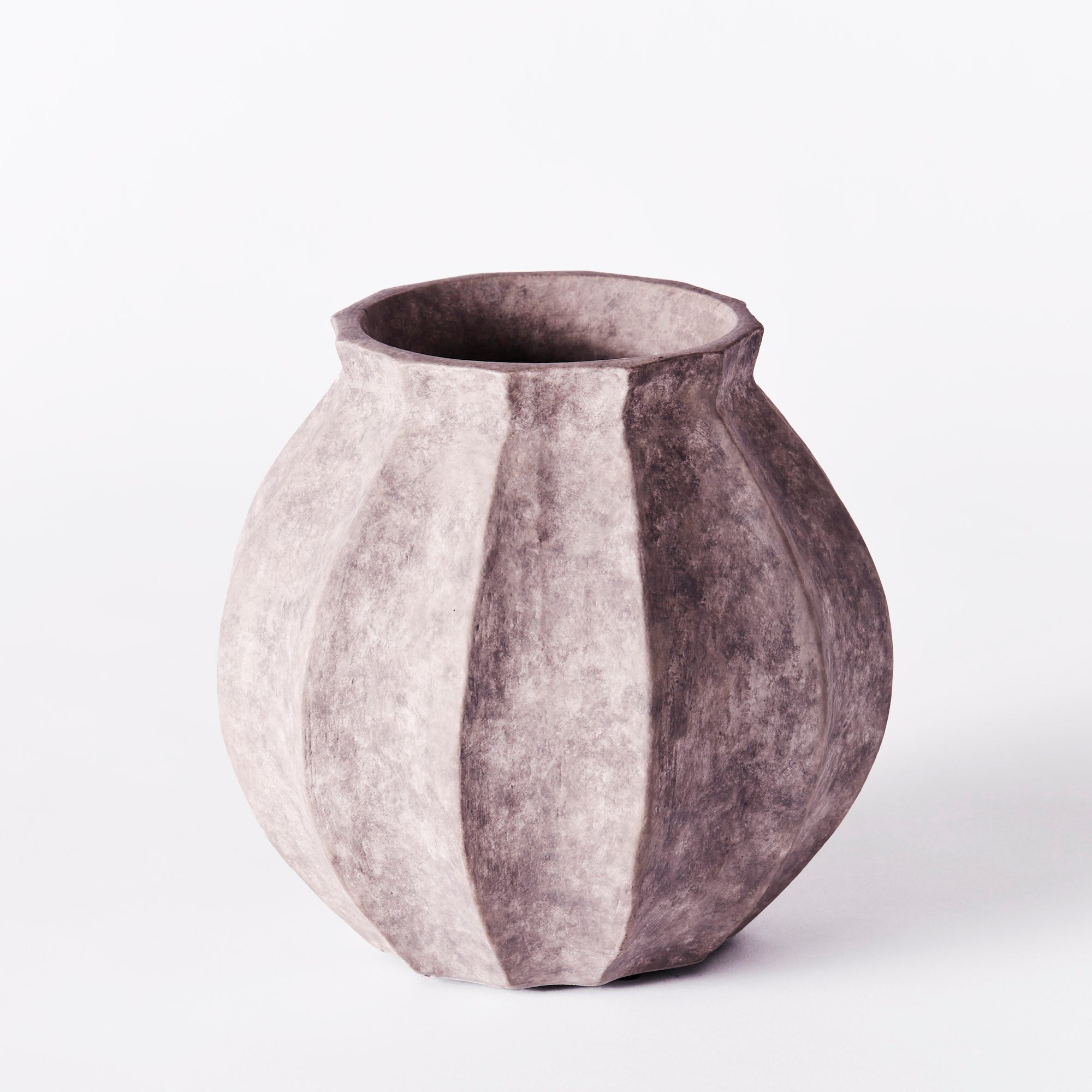 WEDGES vase gray ceramic