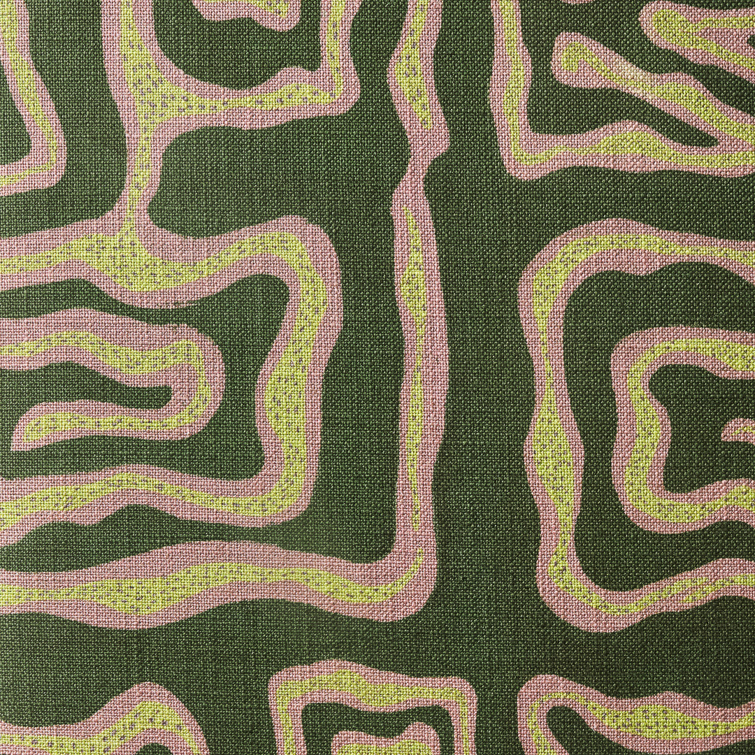 Ležanka v zelené s béžovým vzorem