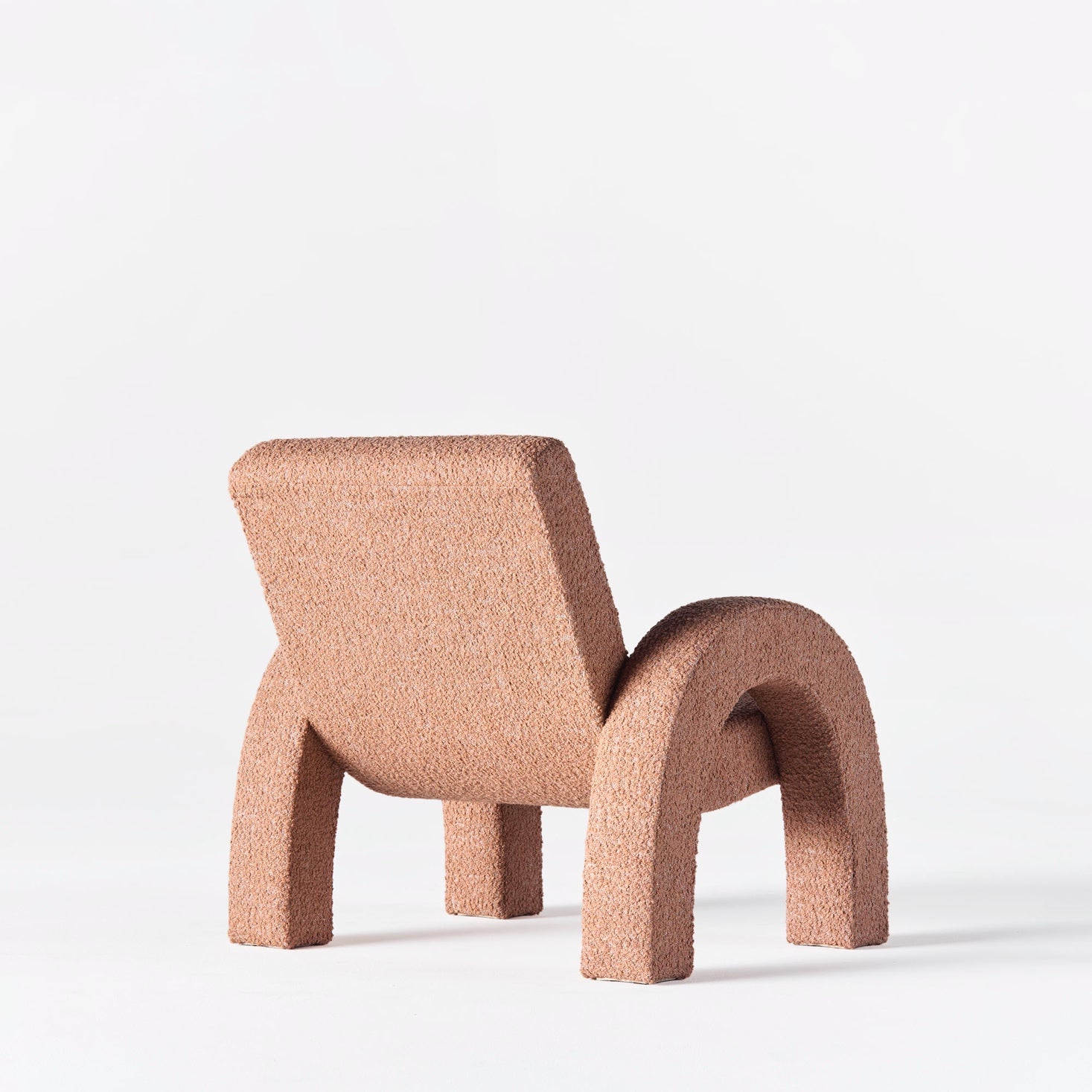 Křeslo ARCO růžový boucle