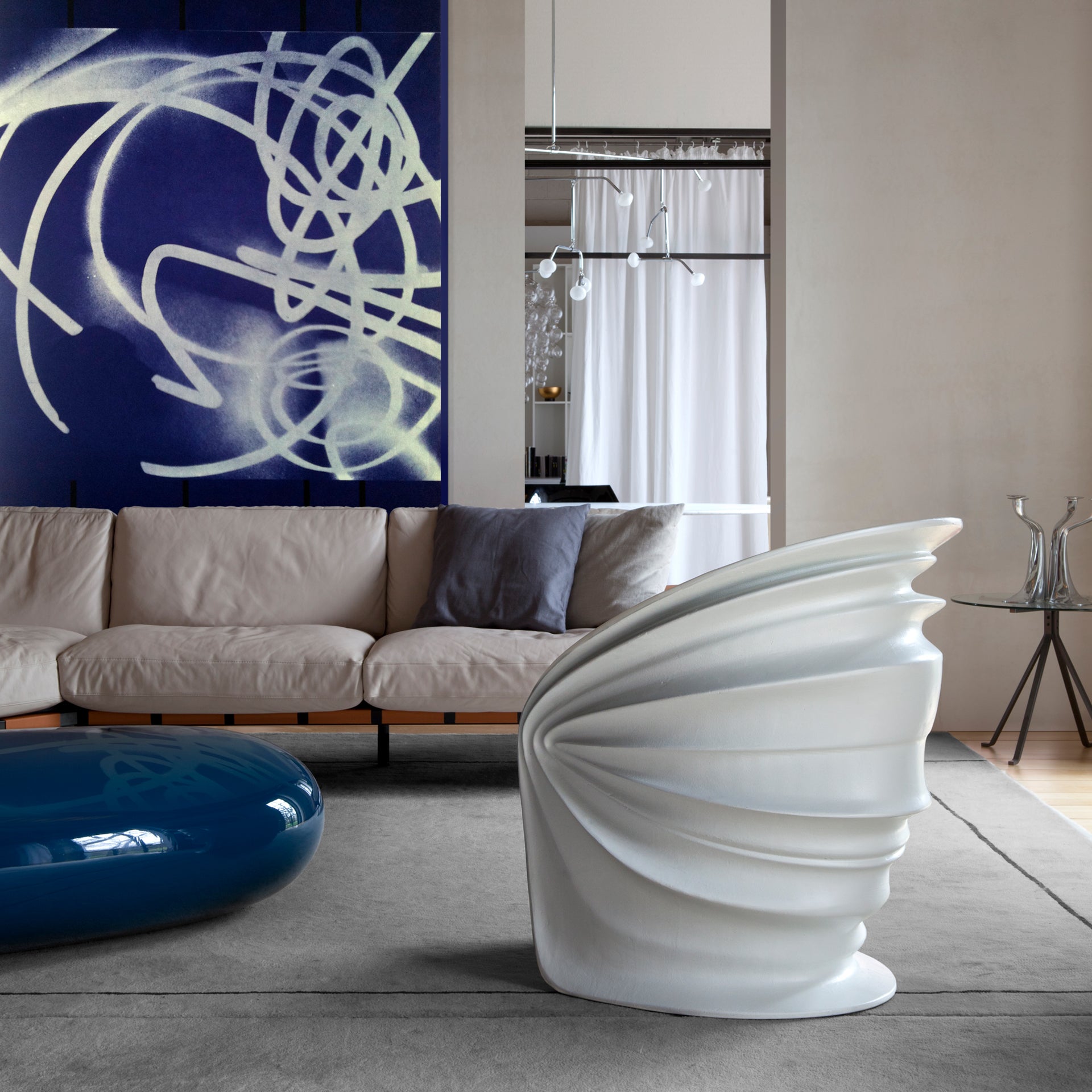 Modesty Veiled gray armchair