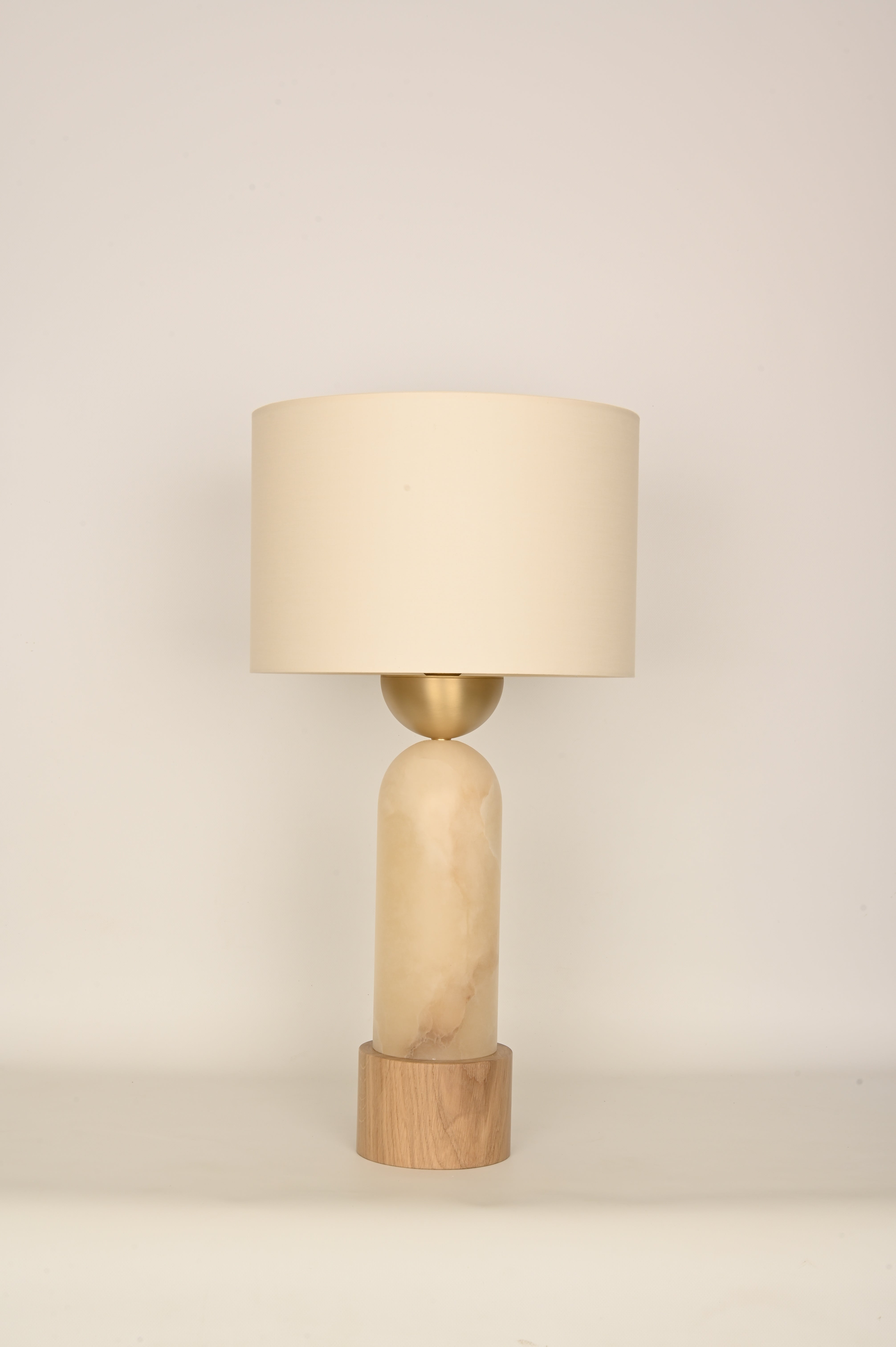 Stolní lampa PEONA KELO bílý alabastr