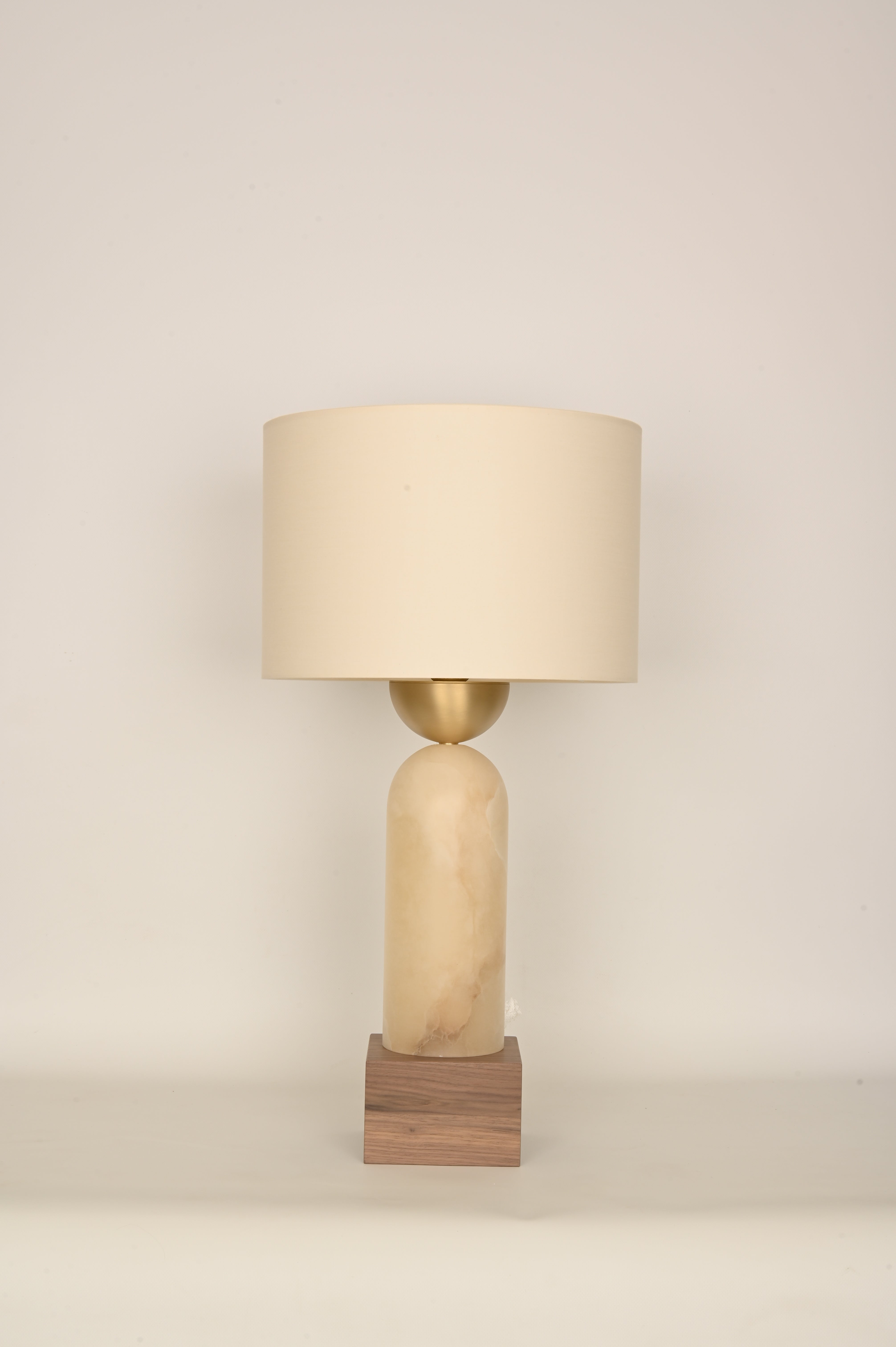 Stolní lampa PEONA KELO bílý alabastr